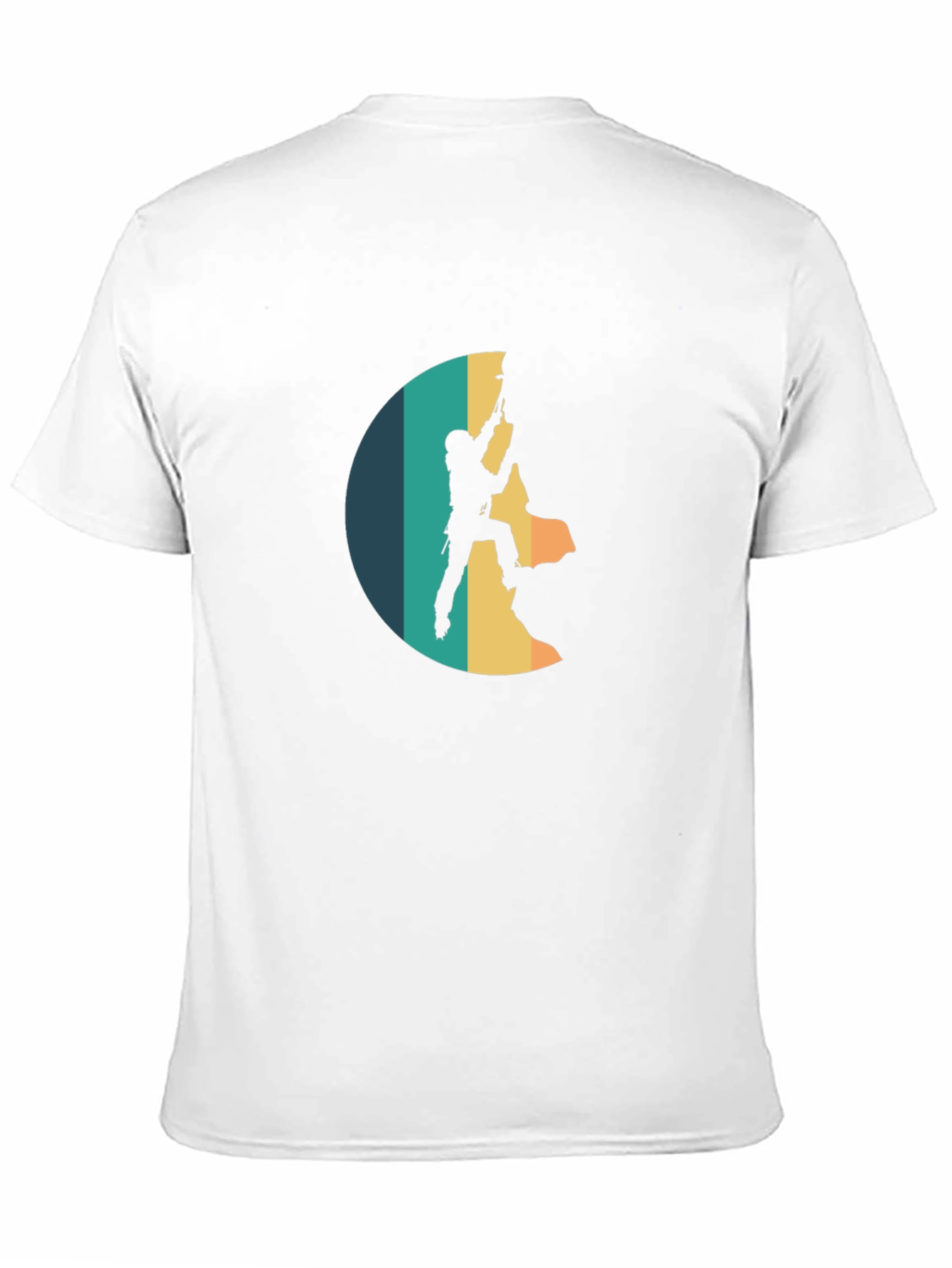 Black Climbing Retro Style T-Shirt view 11