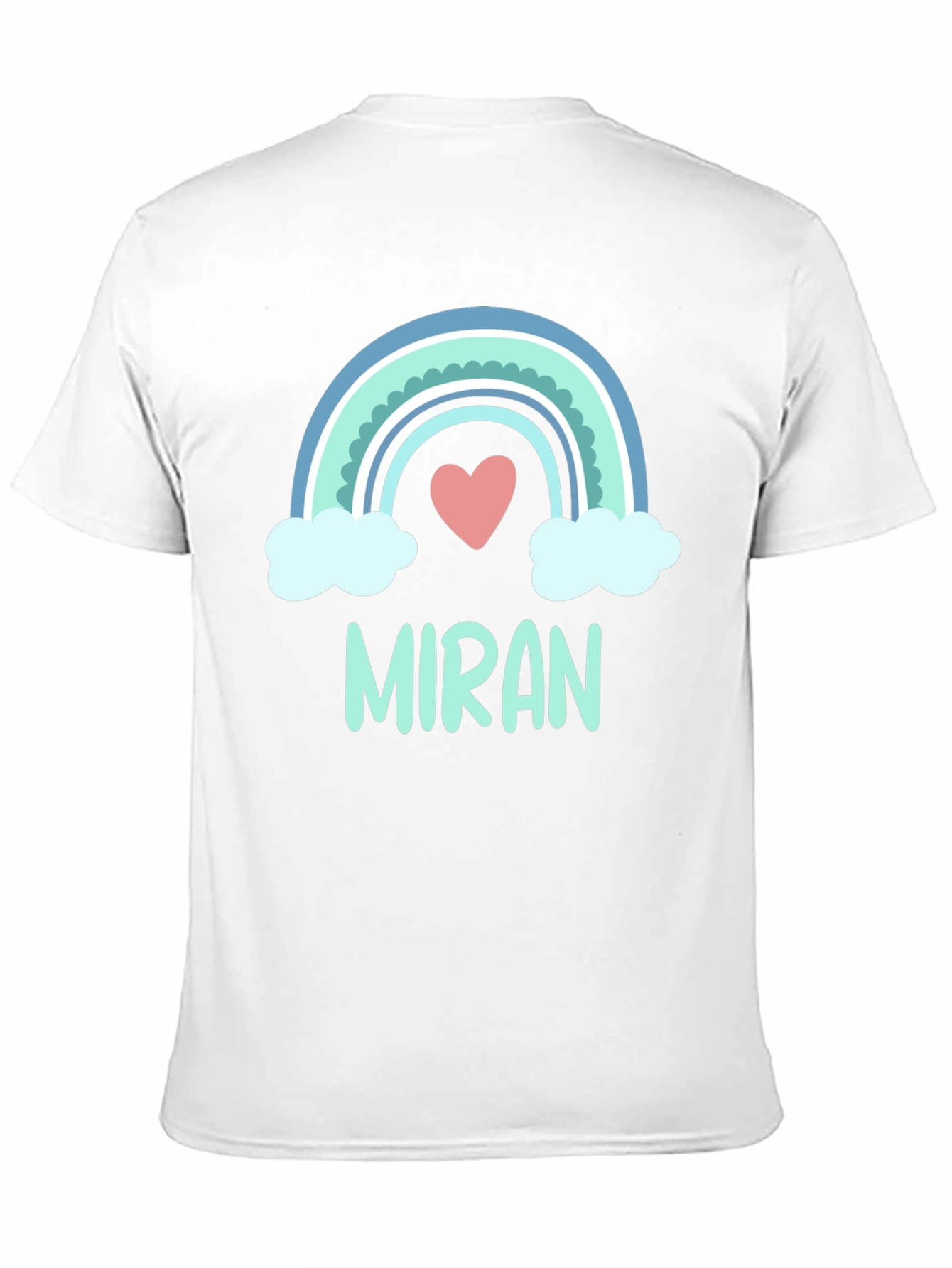 Black Rainbow Miran Heart Tee - Cute Custom Gift view 11