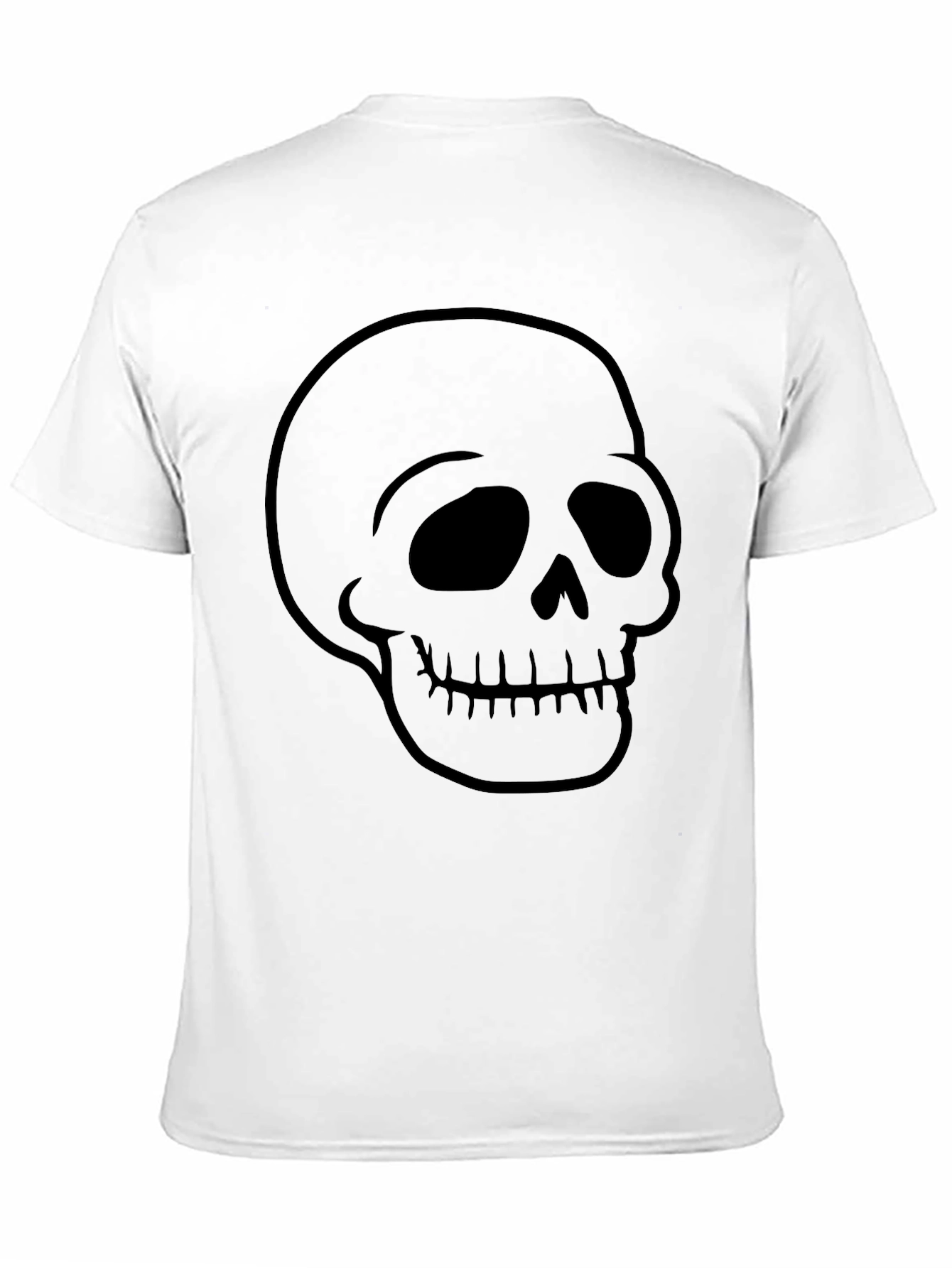 Black Skull Graphic Print Men's Black T-Shirt view 11