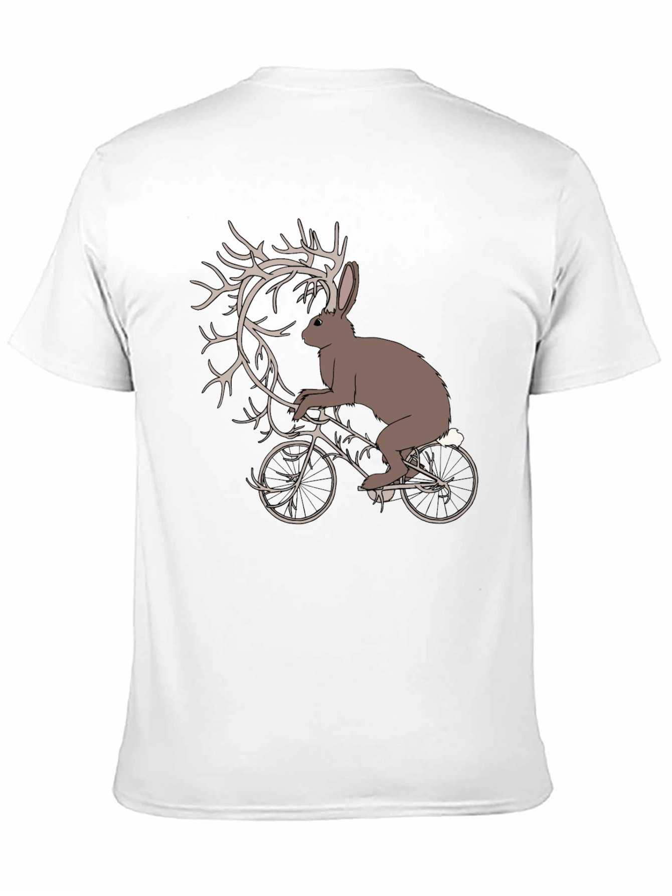 Black Hare on Bike Graphic Tee - Unique Design view 11