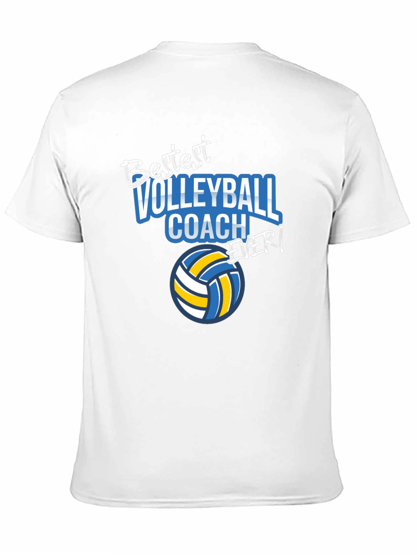 Black Bestest Volleyball Coach Ever! T-Shirt view 11