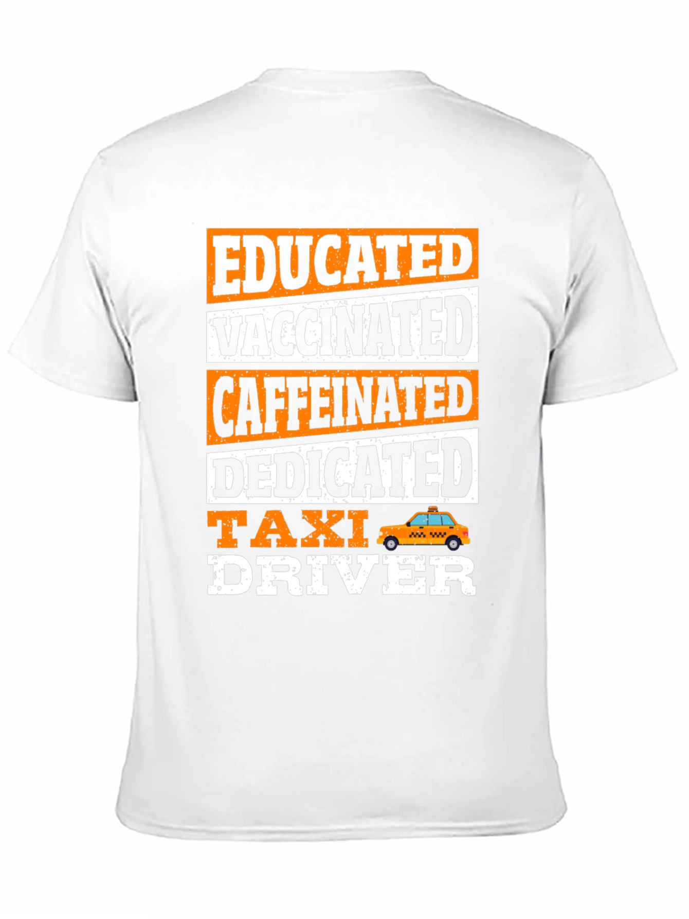 Black Educated Vaccinated Taxi Driver T-Shirt view 11
