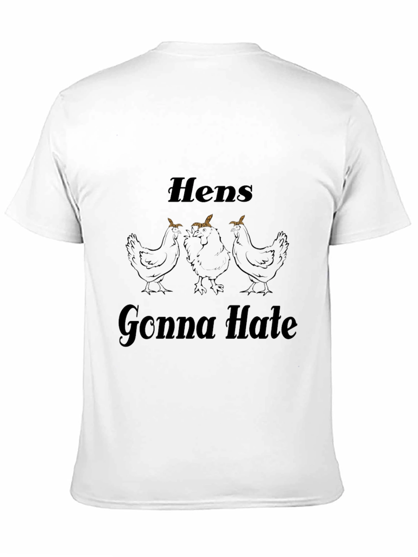 Black Hens Gonna Hate Graphic Tee - Black Cotton Blend view 11
