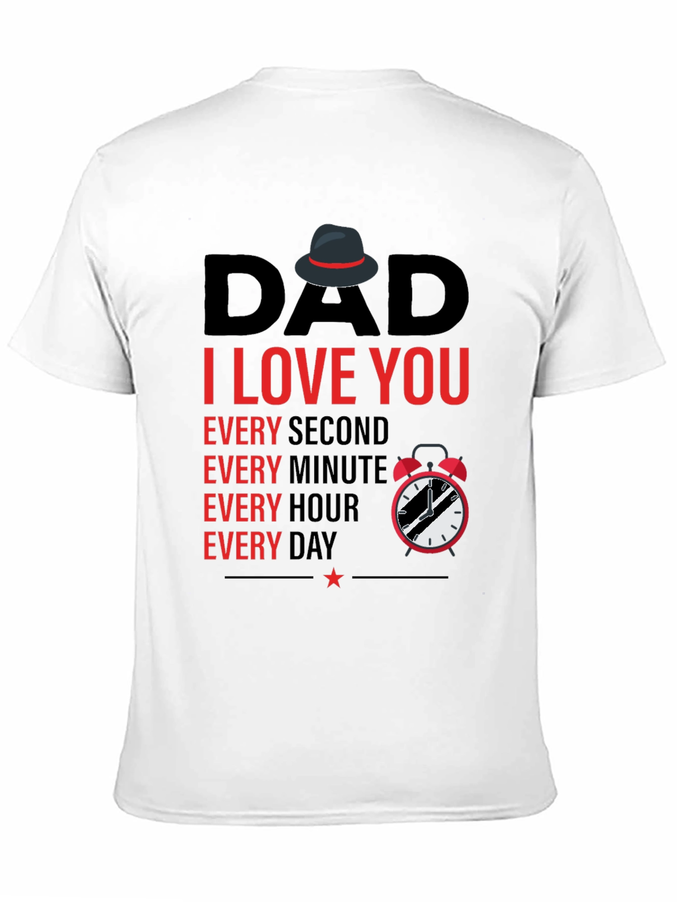 Black Dad I Love You Black T-Shirt view 11