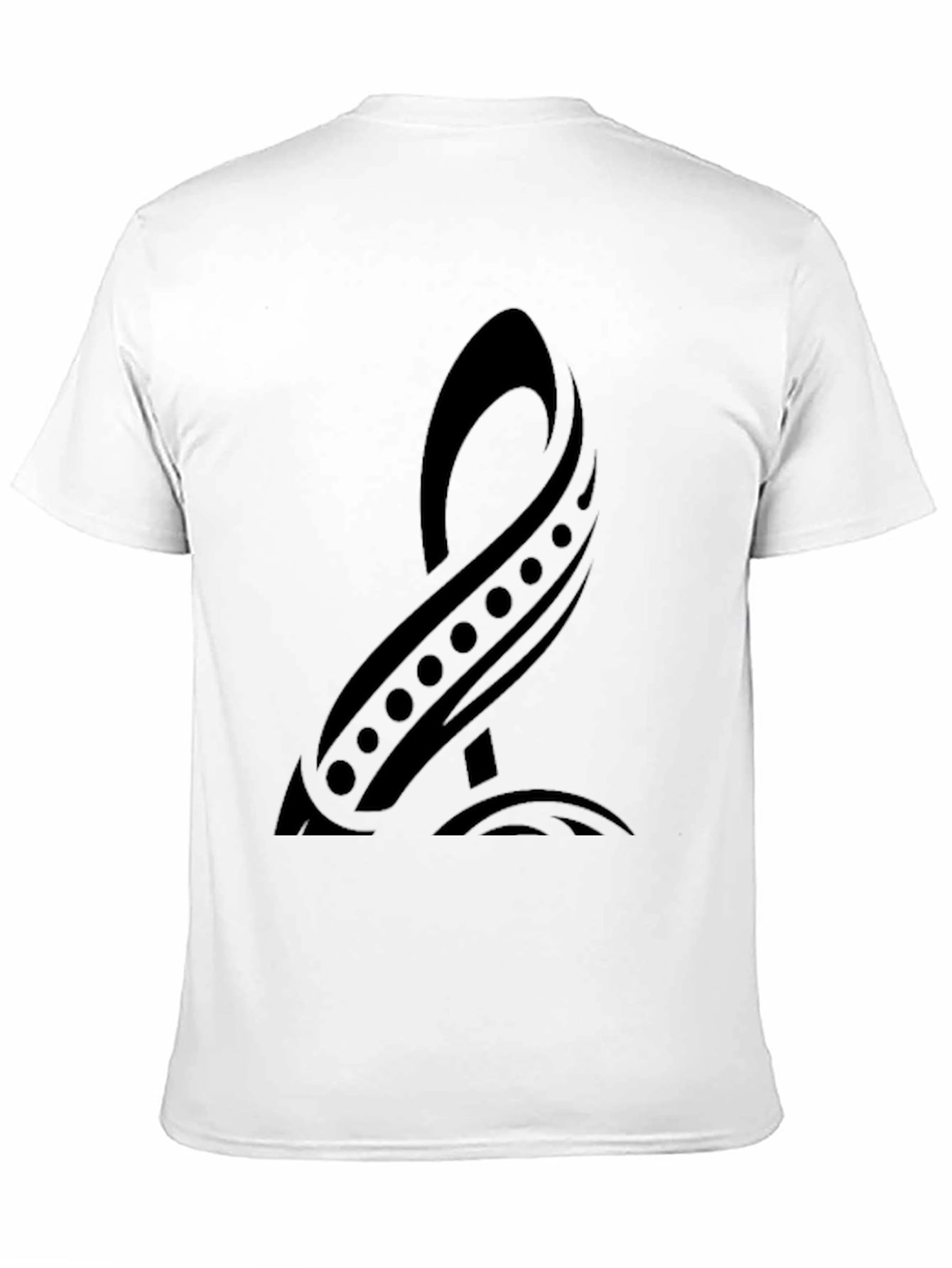 Black Black Tribal Design T-Shirt view 11