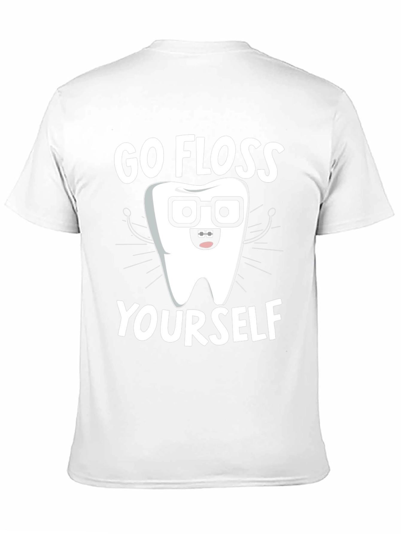 Black Go Floss Yourself Funny Dental T-Shirt view 11