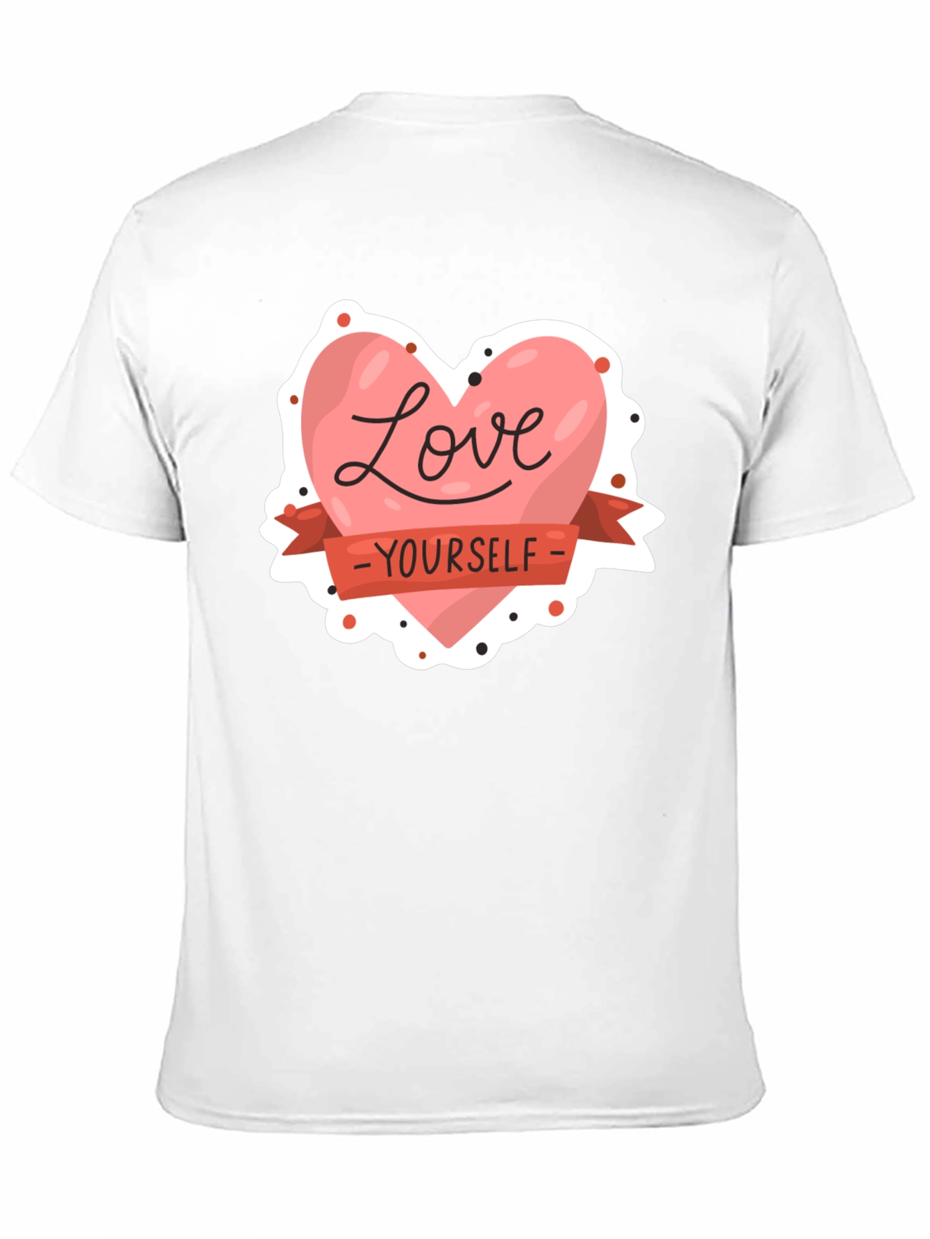 Black Love Yourself Graphic Tee - Black Cotton Shirt view 11