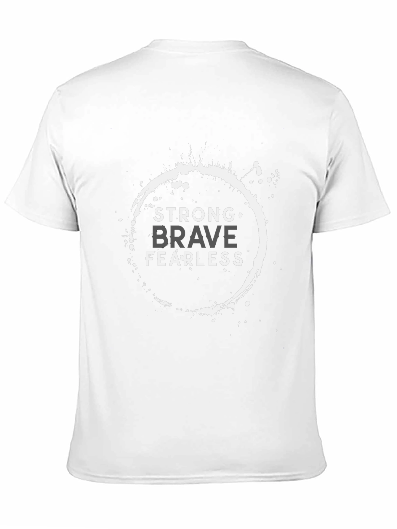 Black Strong Brave Fearless Graphic T-Shirt view 11