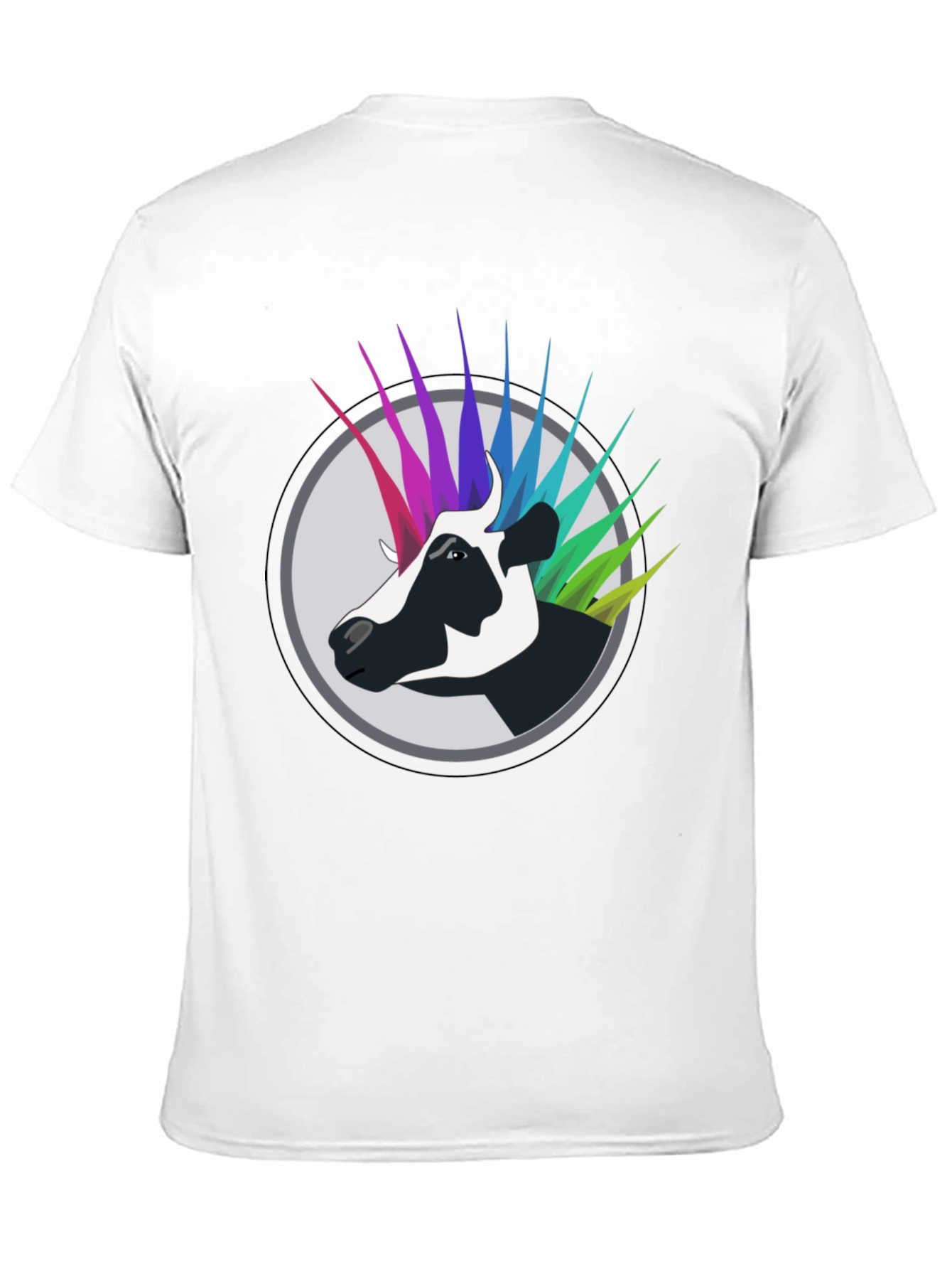 Black Cow Punk T-Shirt - Black Cotton Graphic Tee view 11