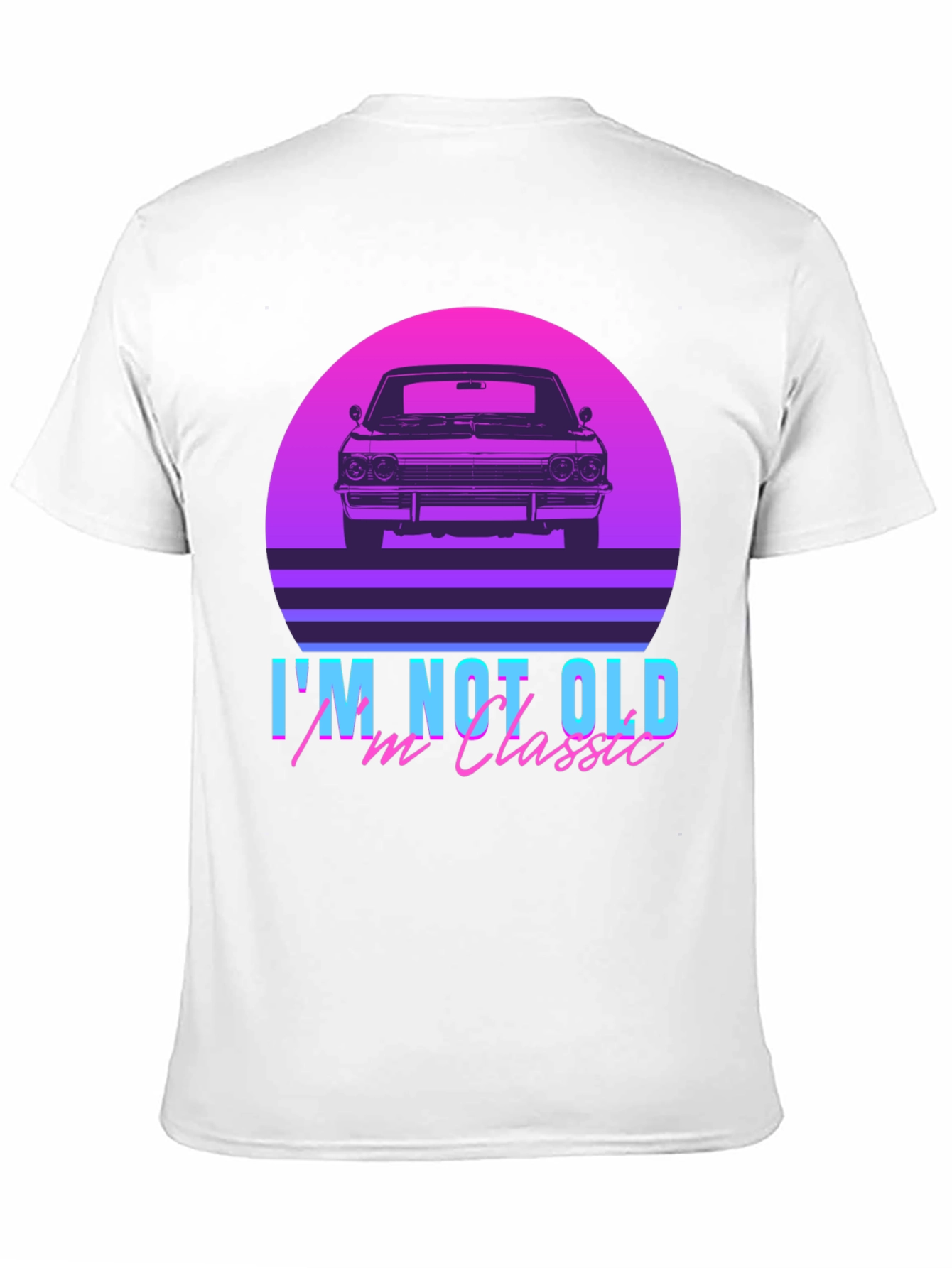 Black Classic Car Retro T-Shirt - I'm Not Old, I'm Classic view 11