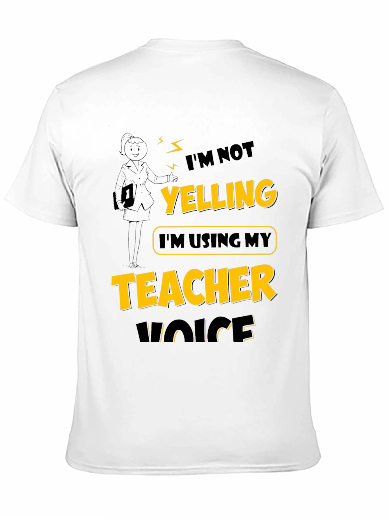 Black Teacher Voice T-Shirt: Funny Novelty Tee view 11
