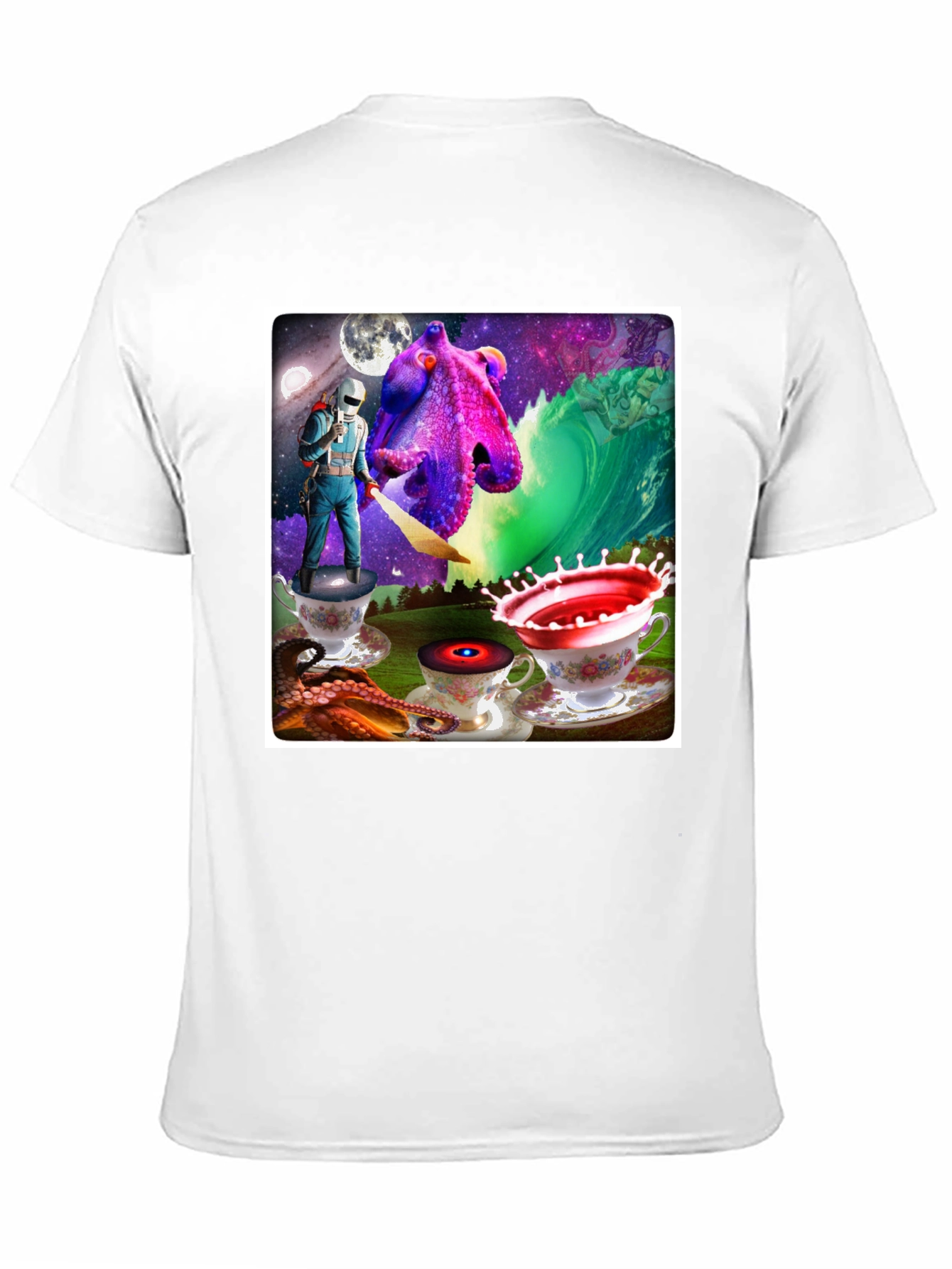 Black Cosmic Octopus T-Shirt view 11