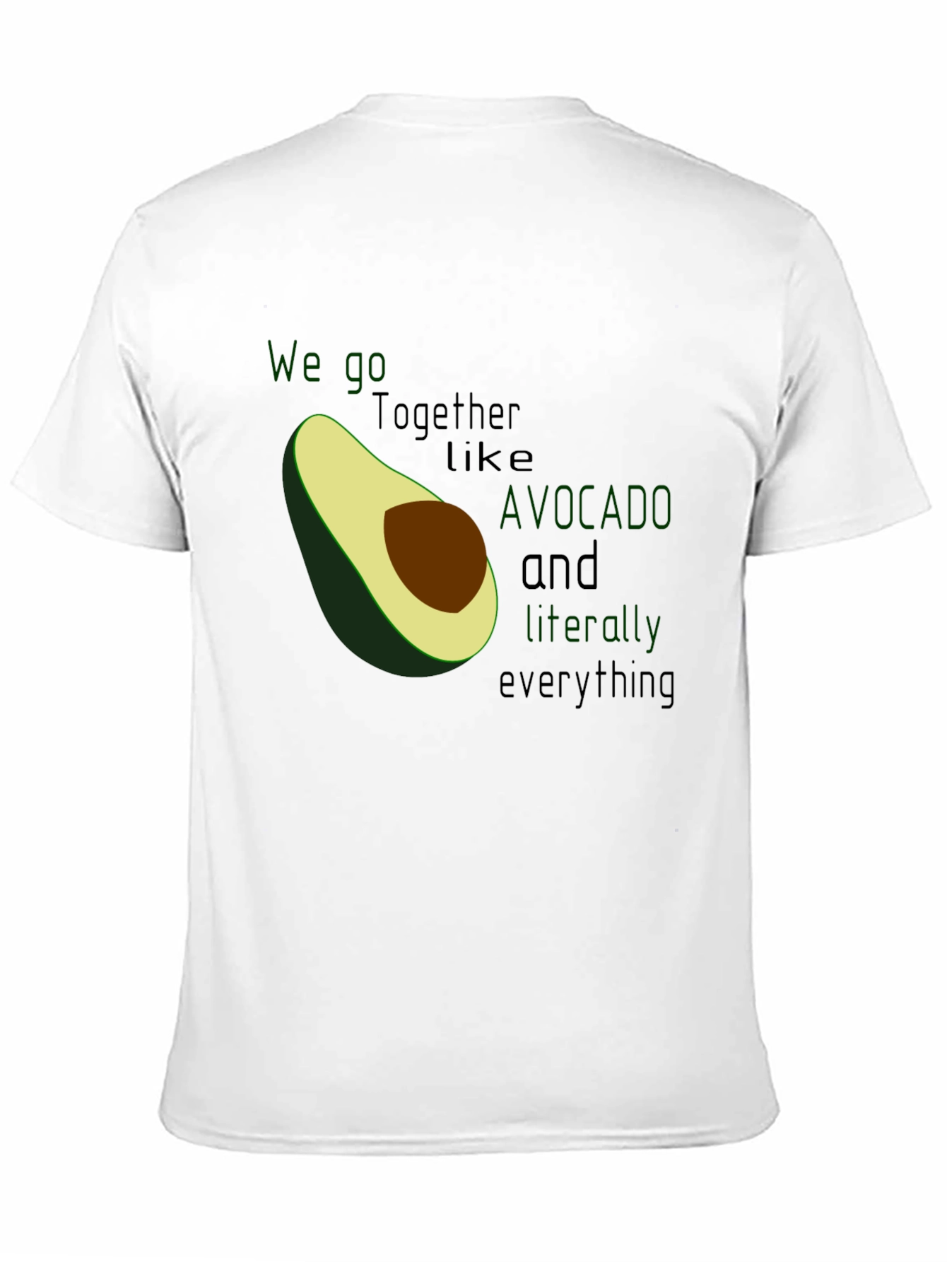 Black Avocado Love Graphic Tee - We Go Together Like Avocado and Everything view 11