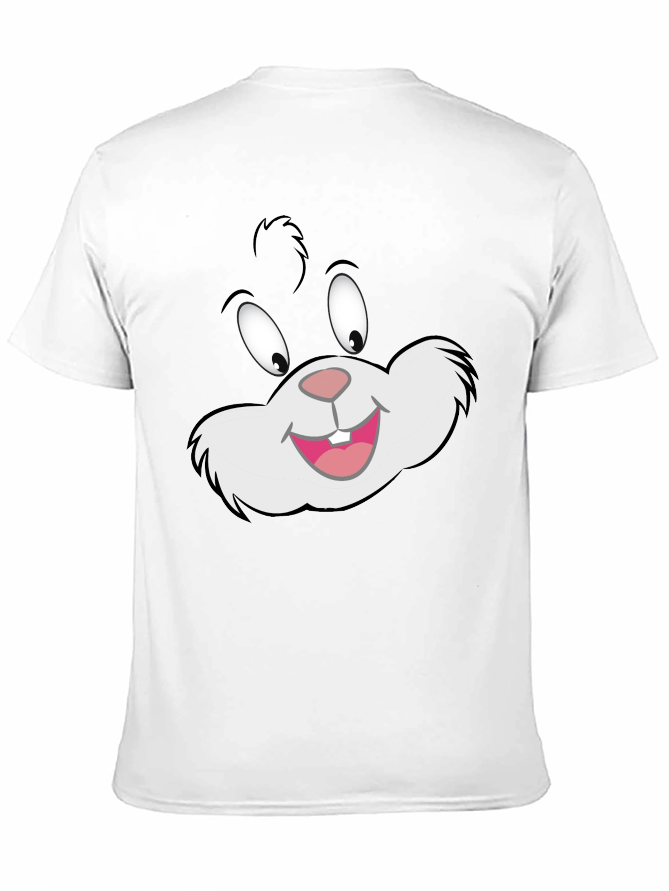 Black Cartoon Cat Face Black T-Shirt view 11