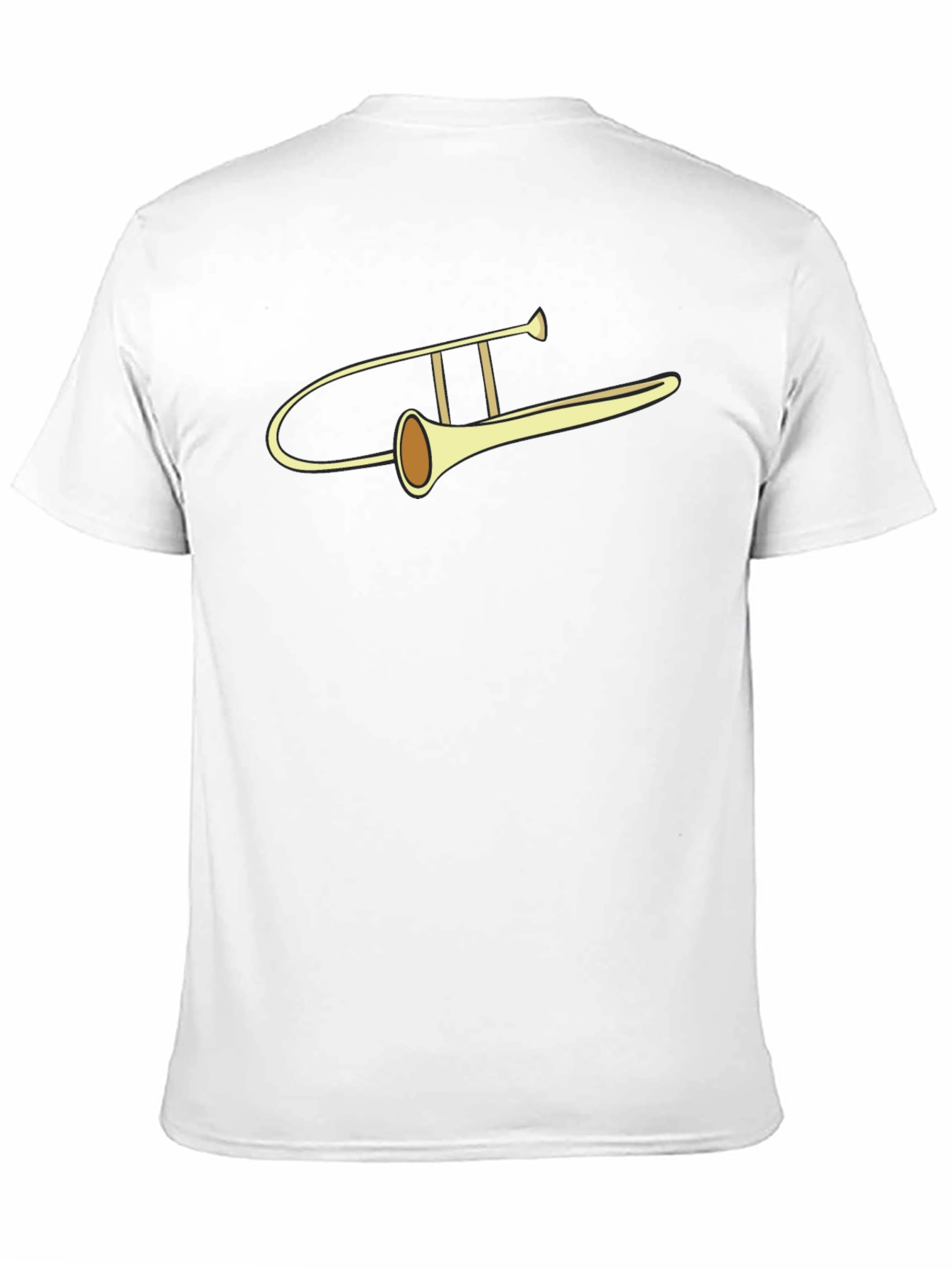 Black Trombone Graphic Tee - Musical Instrument Design view 11
