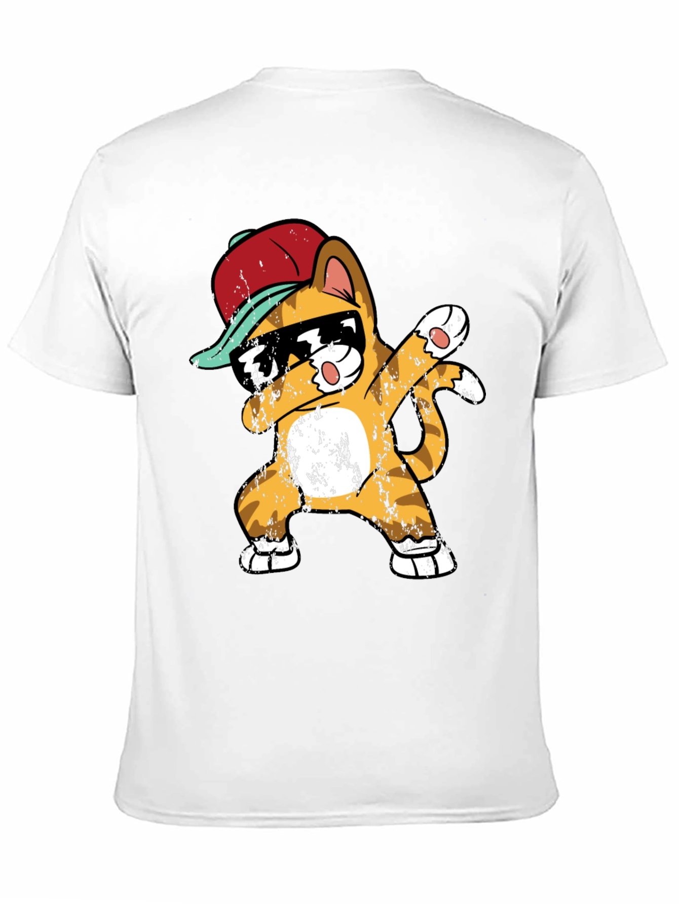Black Cool Cat Dabbing T-Shirt view 11