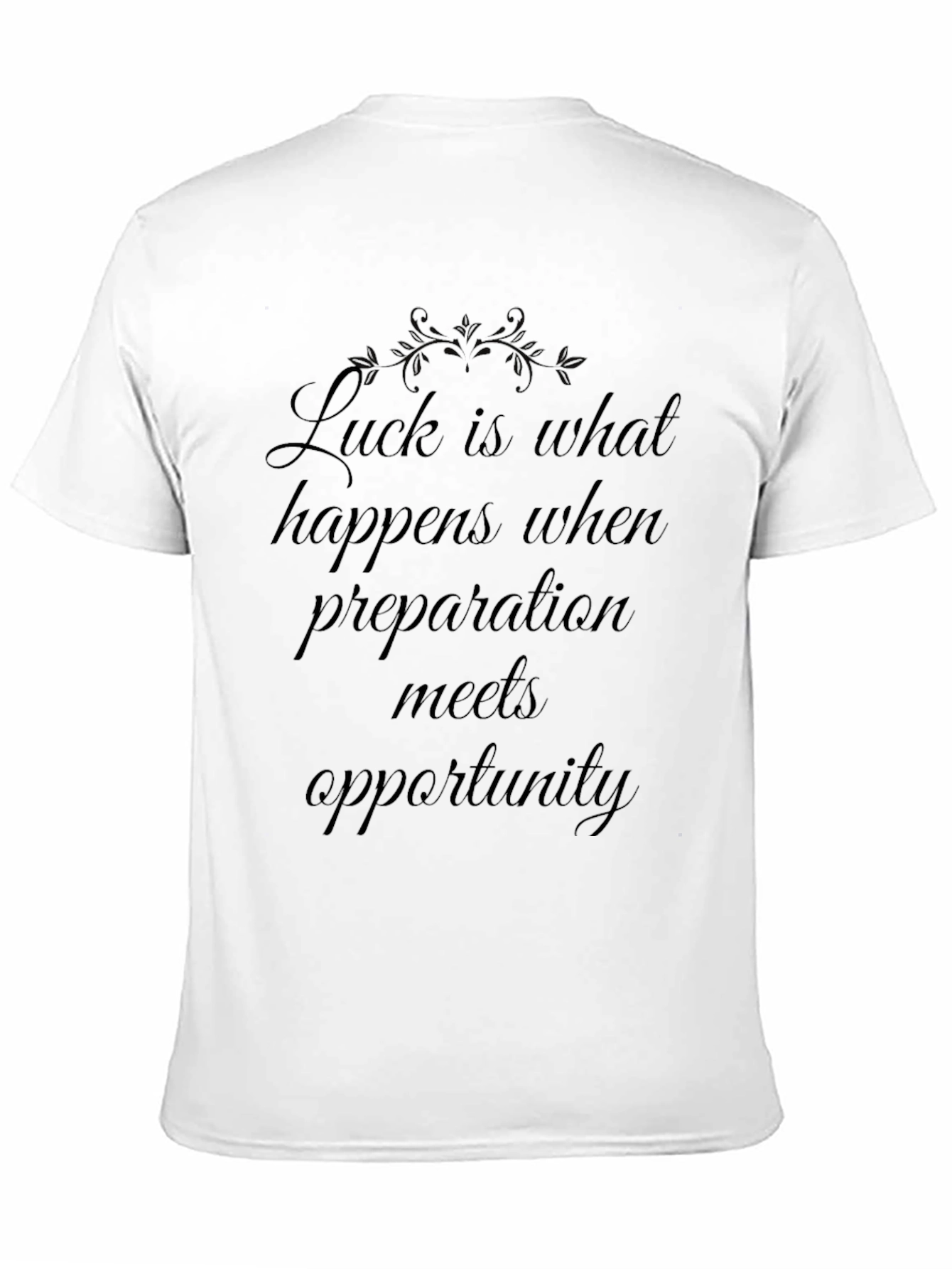 Black Luck Meets Opportunity Black T-Shirt view 11