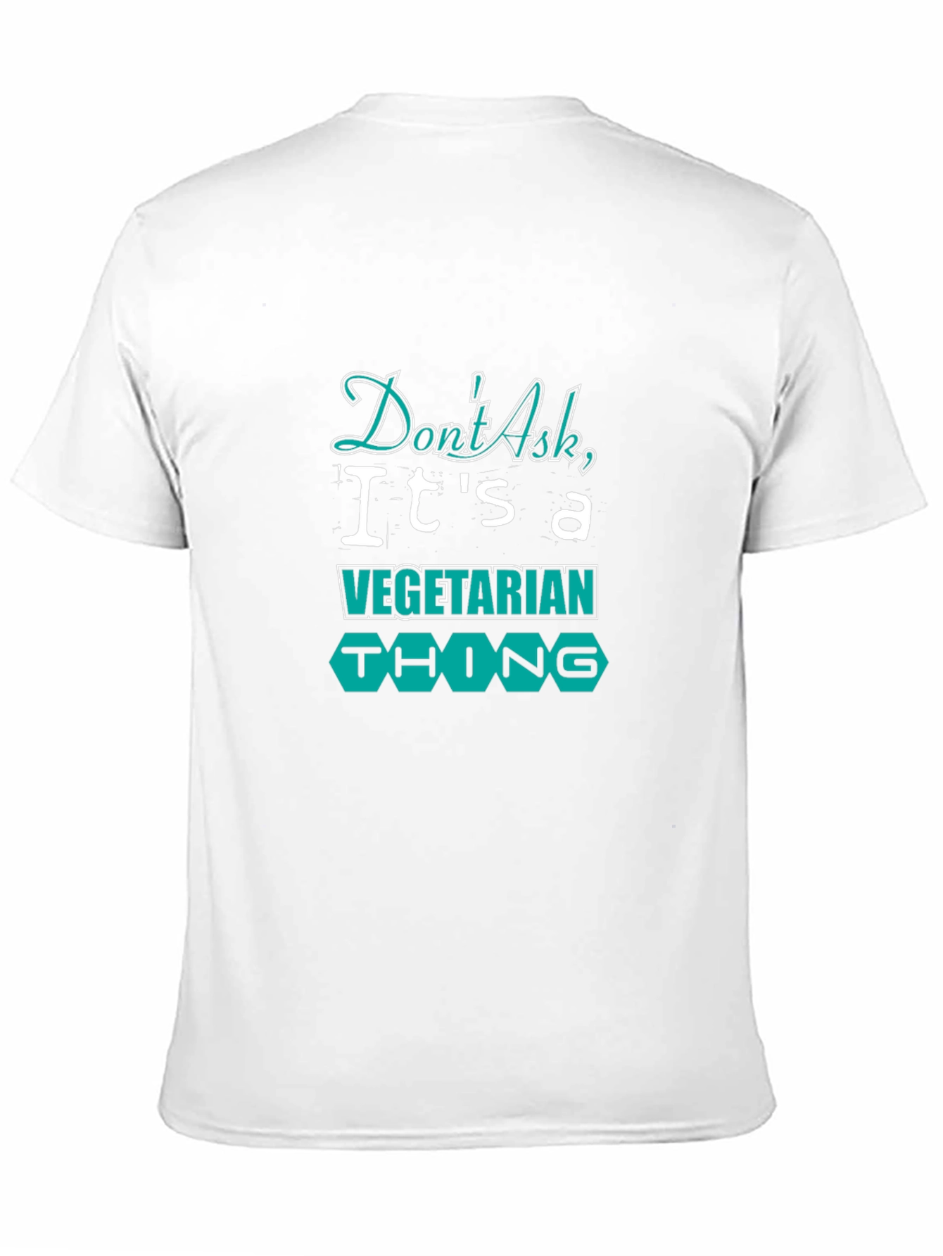 Black Vegetarian Thing Black T-Shirt view 11