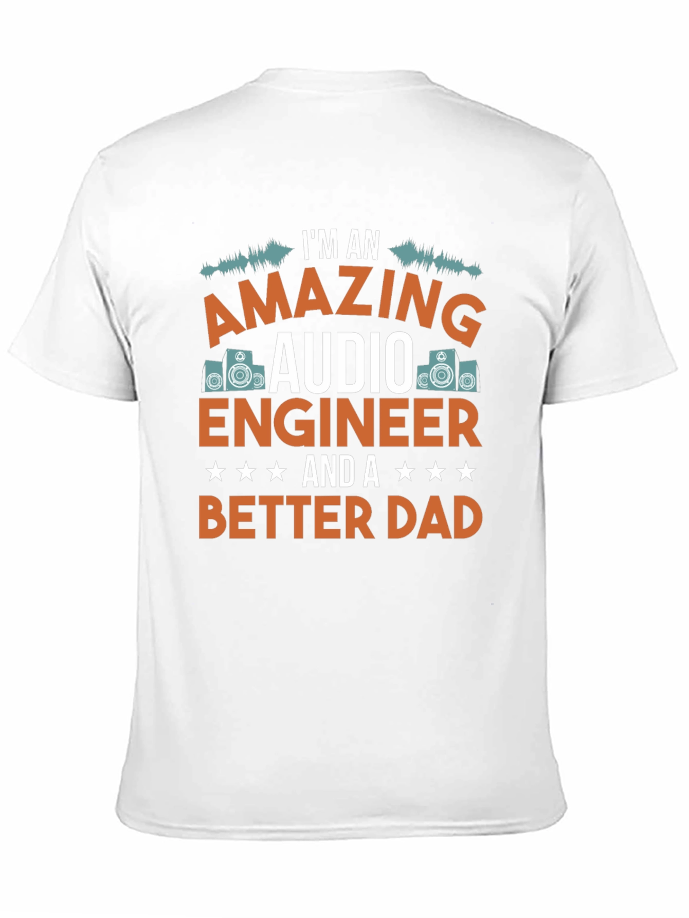 Black Amazing Audio Engineer Dad T-Shirt view 11
