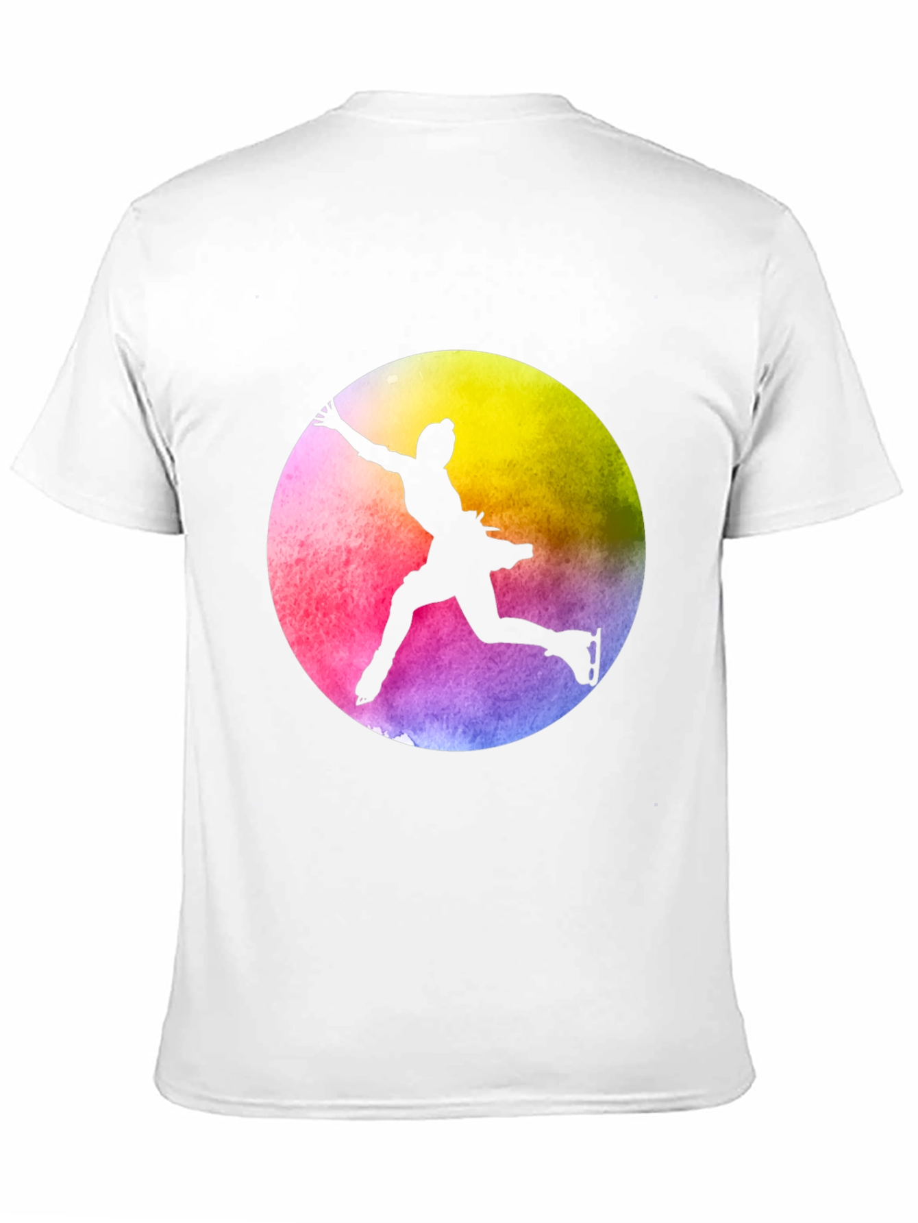 Black Figure Skater Silhouette Tee - Vibrant Colors view 11