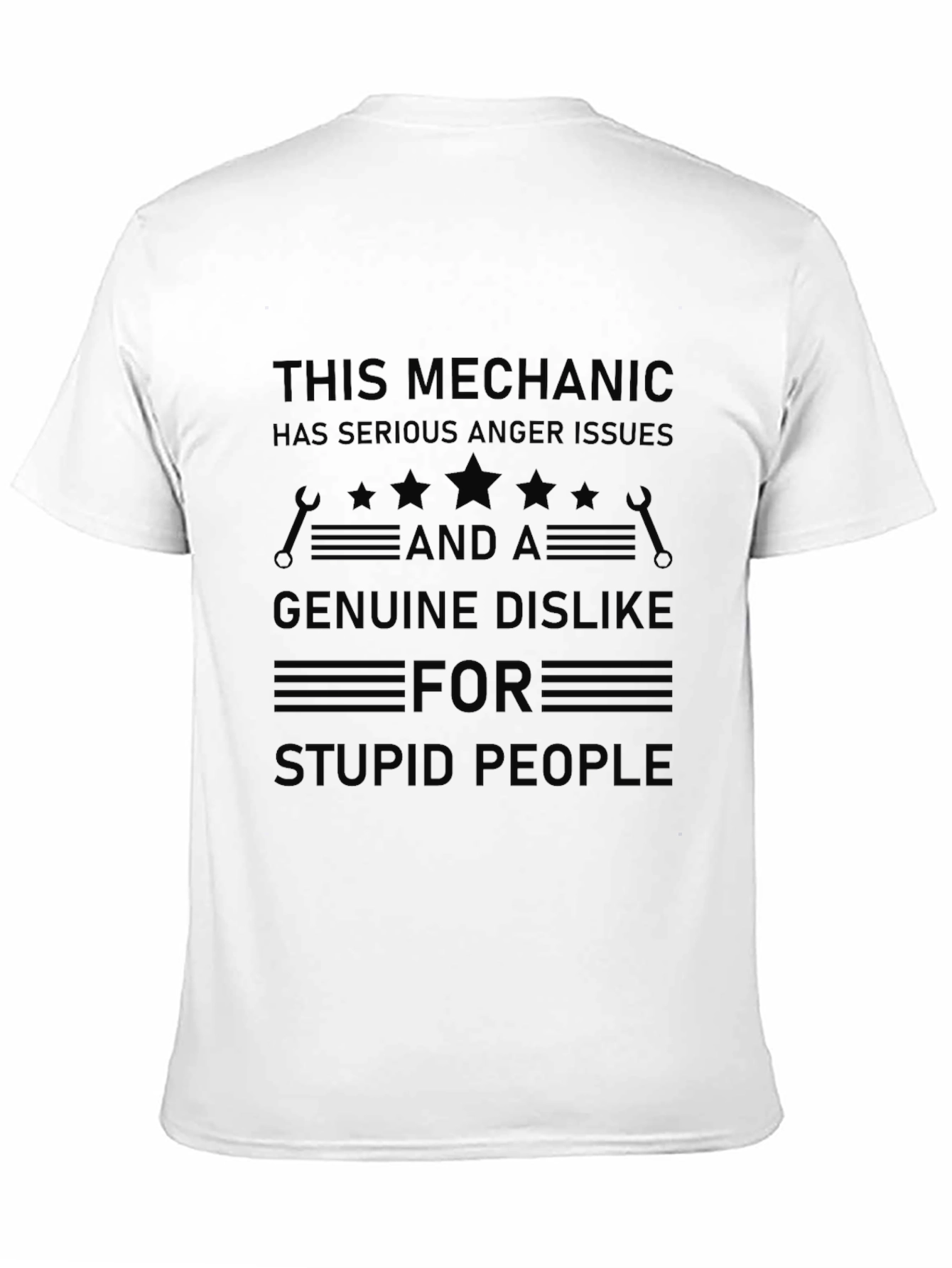 Black Mechanic Anger Issue Graphic T-Shirt view 11