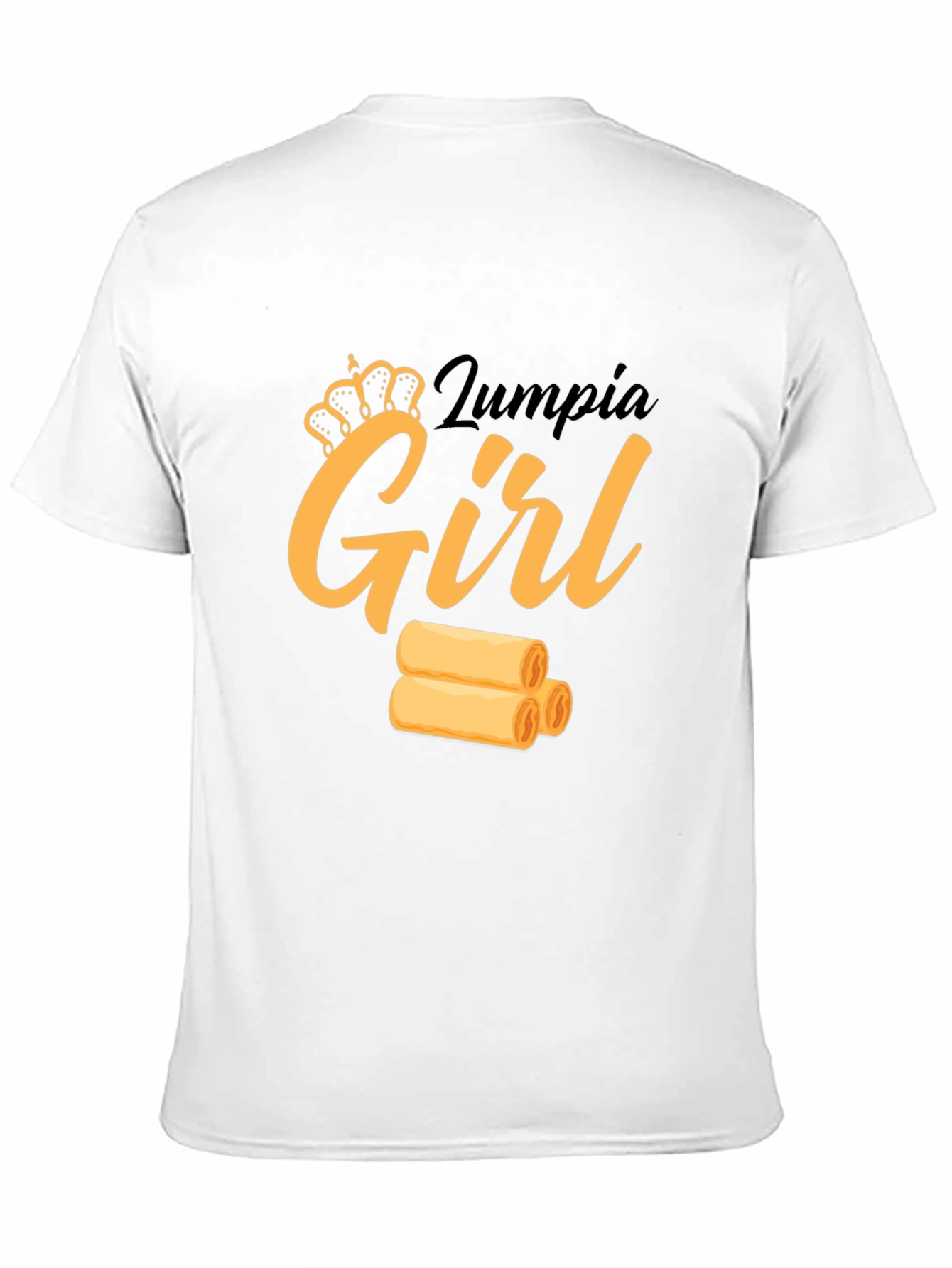 Black Lumpia Girl T-Shirt - Foodie Tee view 11