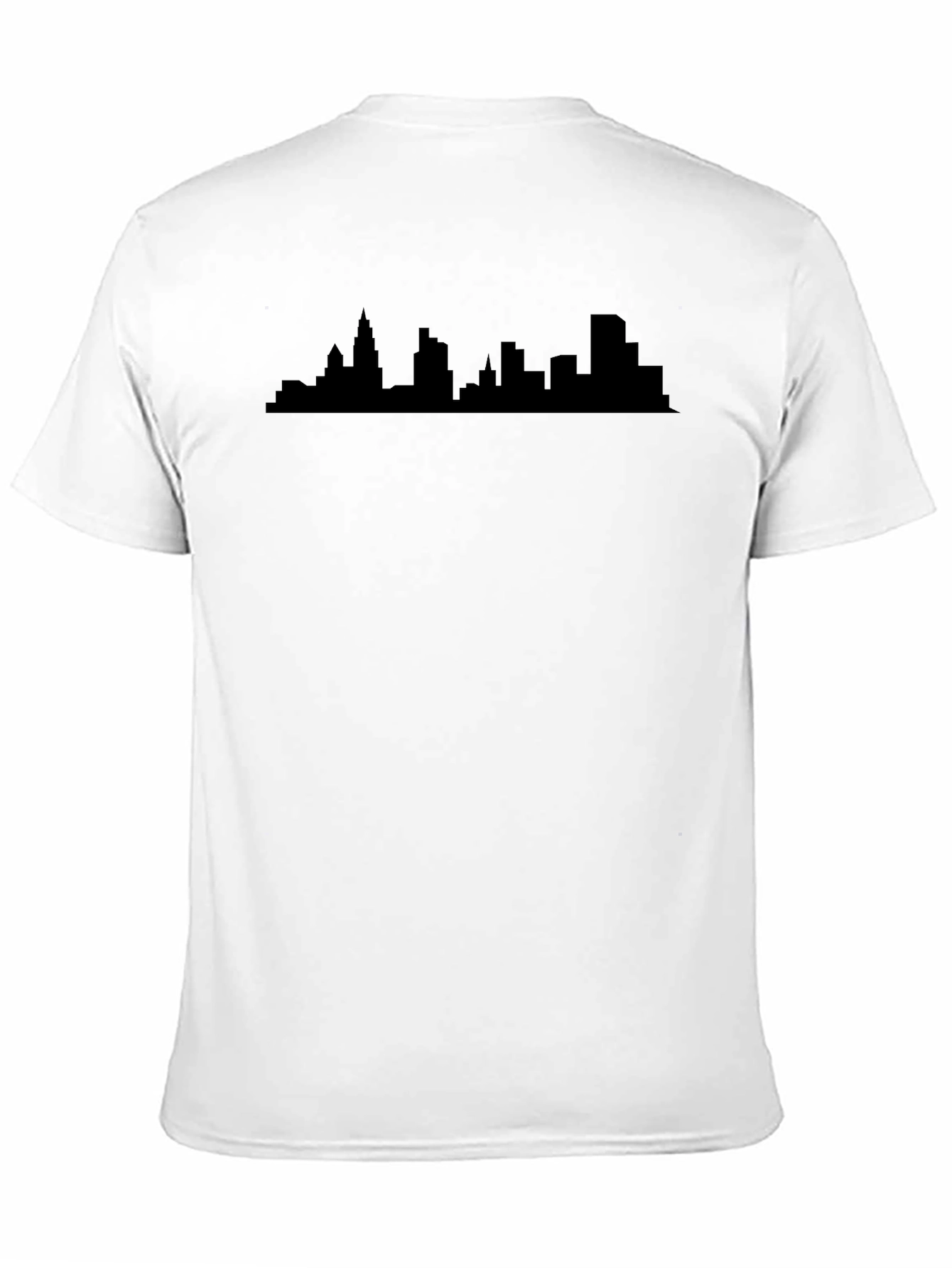 Black Cityscape Silhouette Graphic Tee - Black view 11