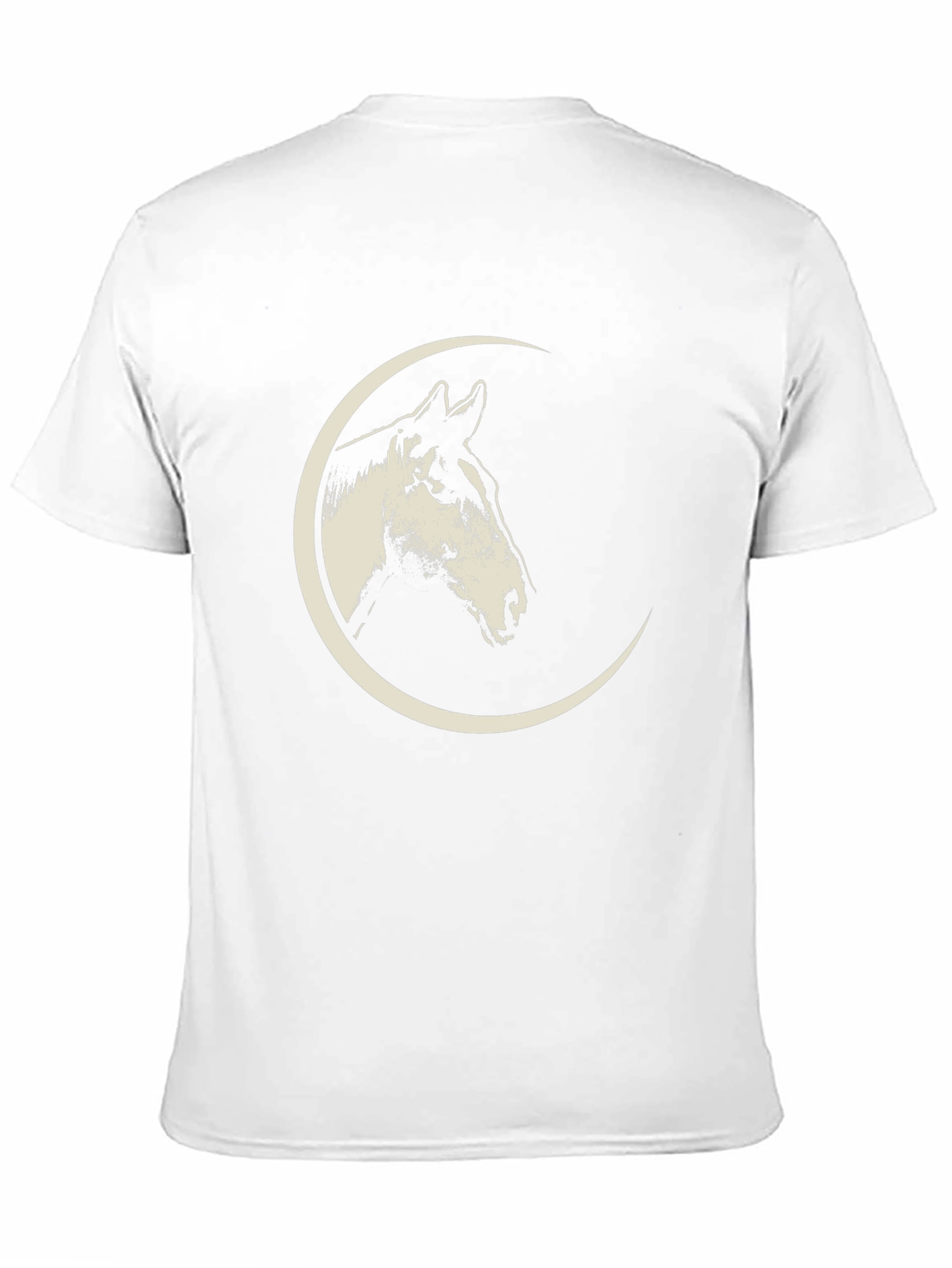 Black Horse Moon Graphic Tee - Black Cotton T-Shirt view 11