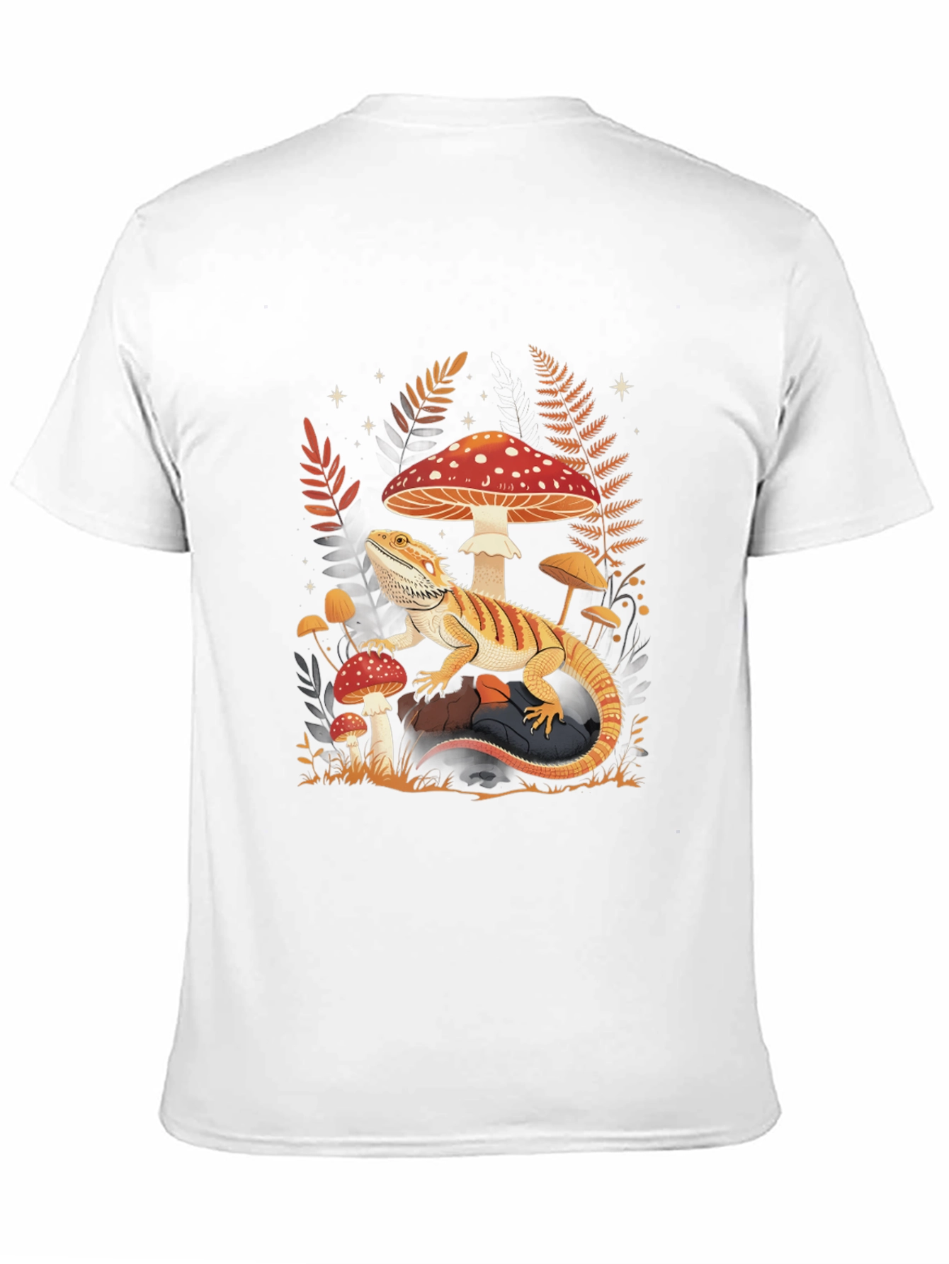 Black Bearded Dragon Mushroom Graphic Tee view 11