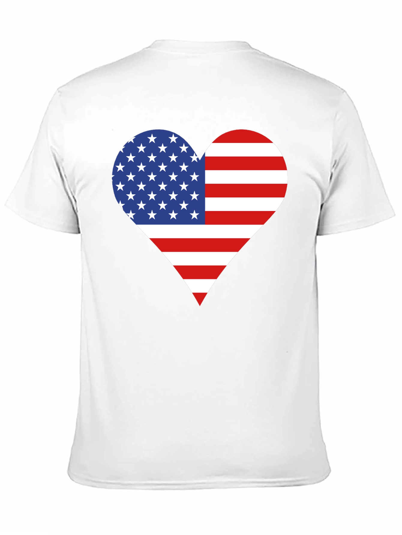 Black American Flag Heart T-Shirt - Patriotic USA Love Tee view 11