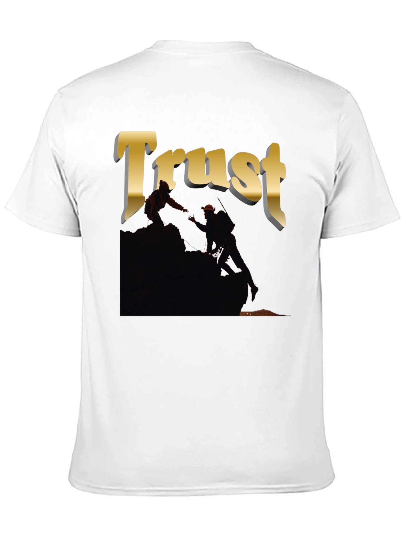 Black Trust T-Shirt - Mountain Climbers - Black Cotton Tee view 11