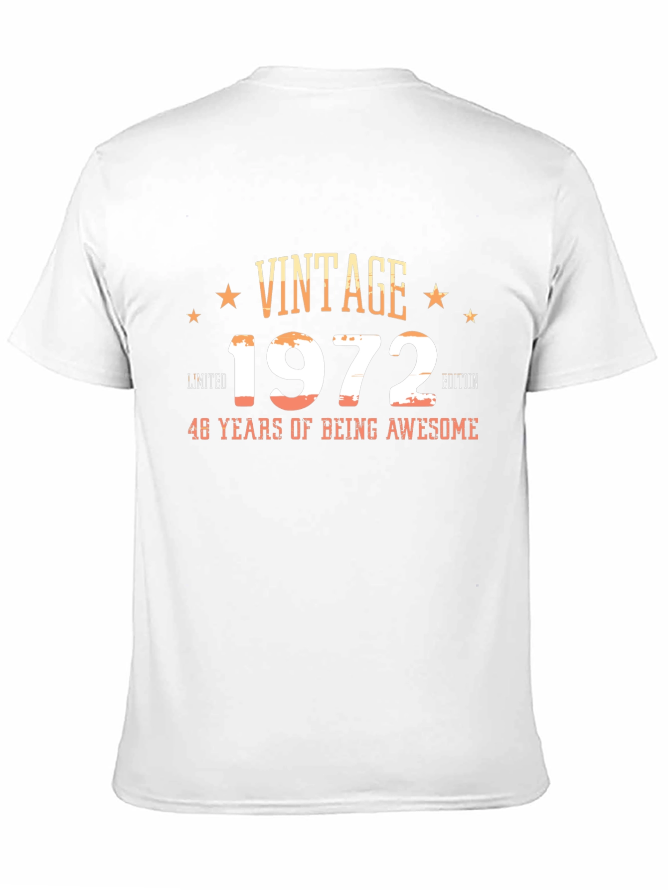Black Vintage 1972 48 Years of Being Awesome T-Shirt view 11