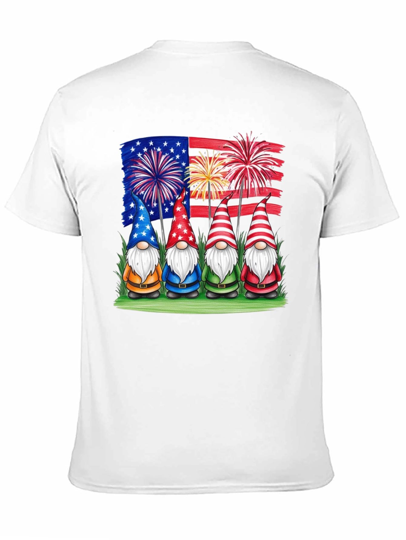 Black Patriotic Gnomes T-Shirt - USA Pride! view 11