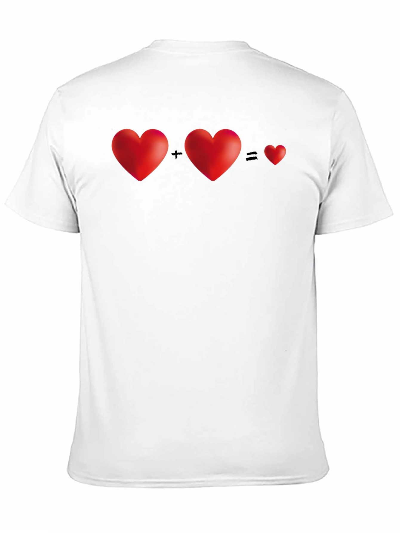 Black Two Hearts Equal One T-Shirt - Black view 11