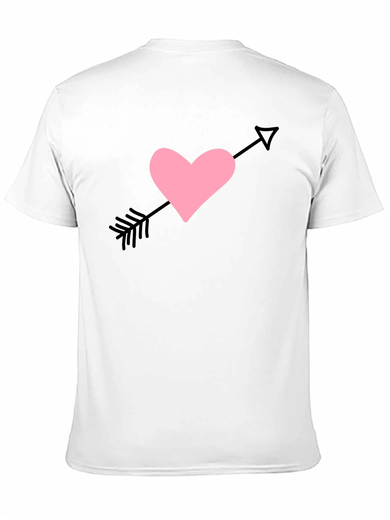 Black Heart Arrow Graphic Tee - Men's Black T-Shirt view 11