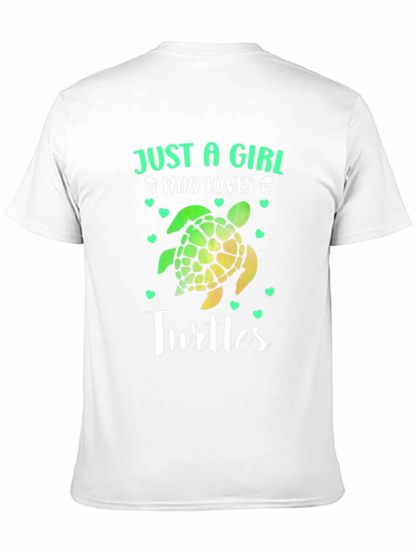 Black Just A Girl Who Loves Turtles T-Shirt view 11