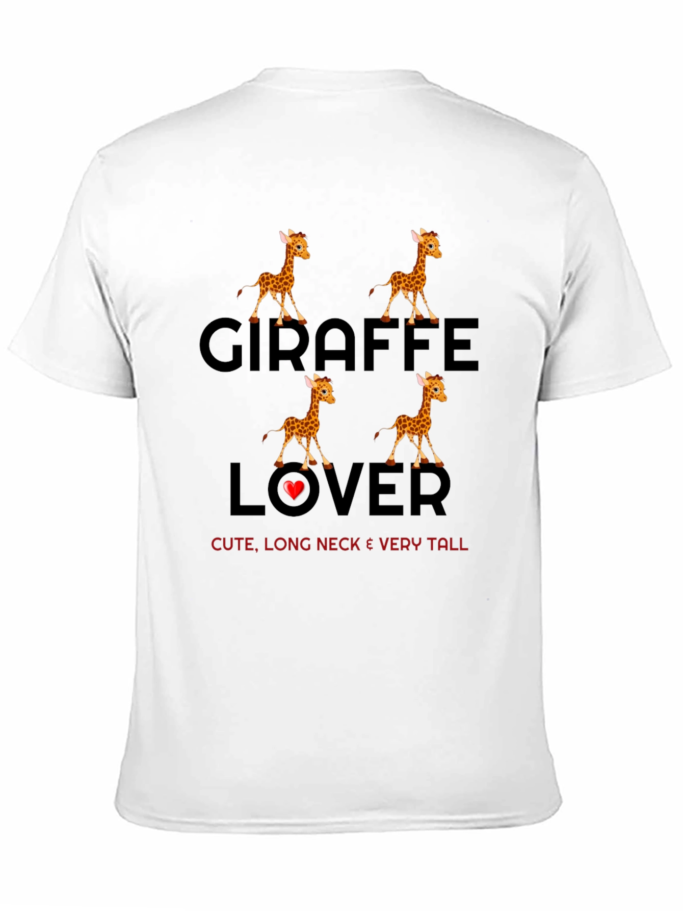 Black Giraffe Lover Graphic T-Shirt view 11
