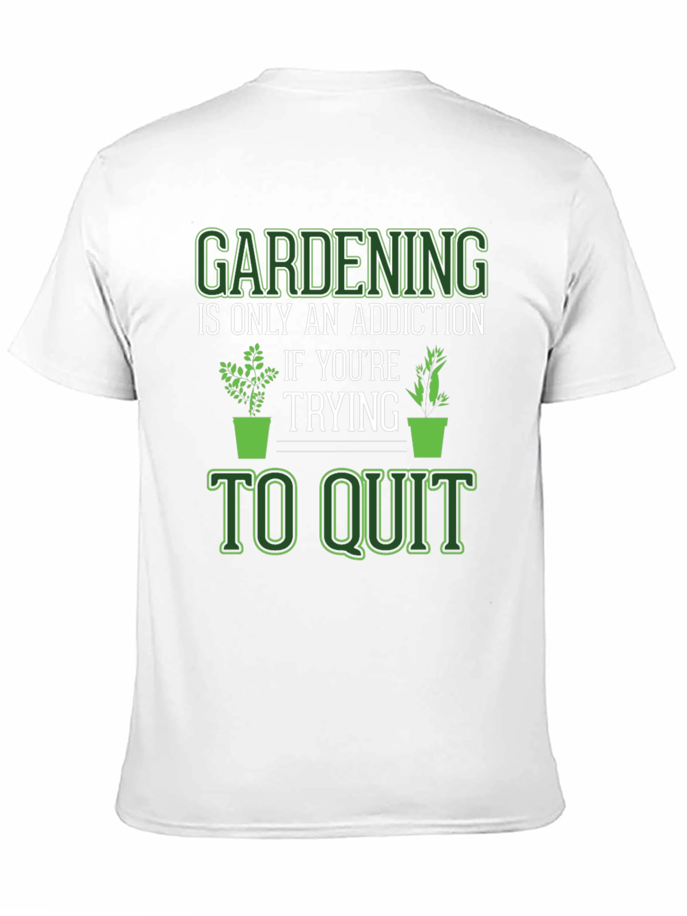 Black Gardening Addiction T-Shirt view 11
