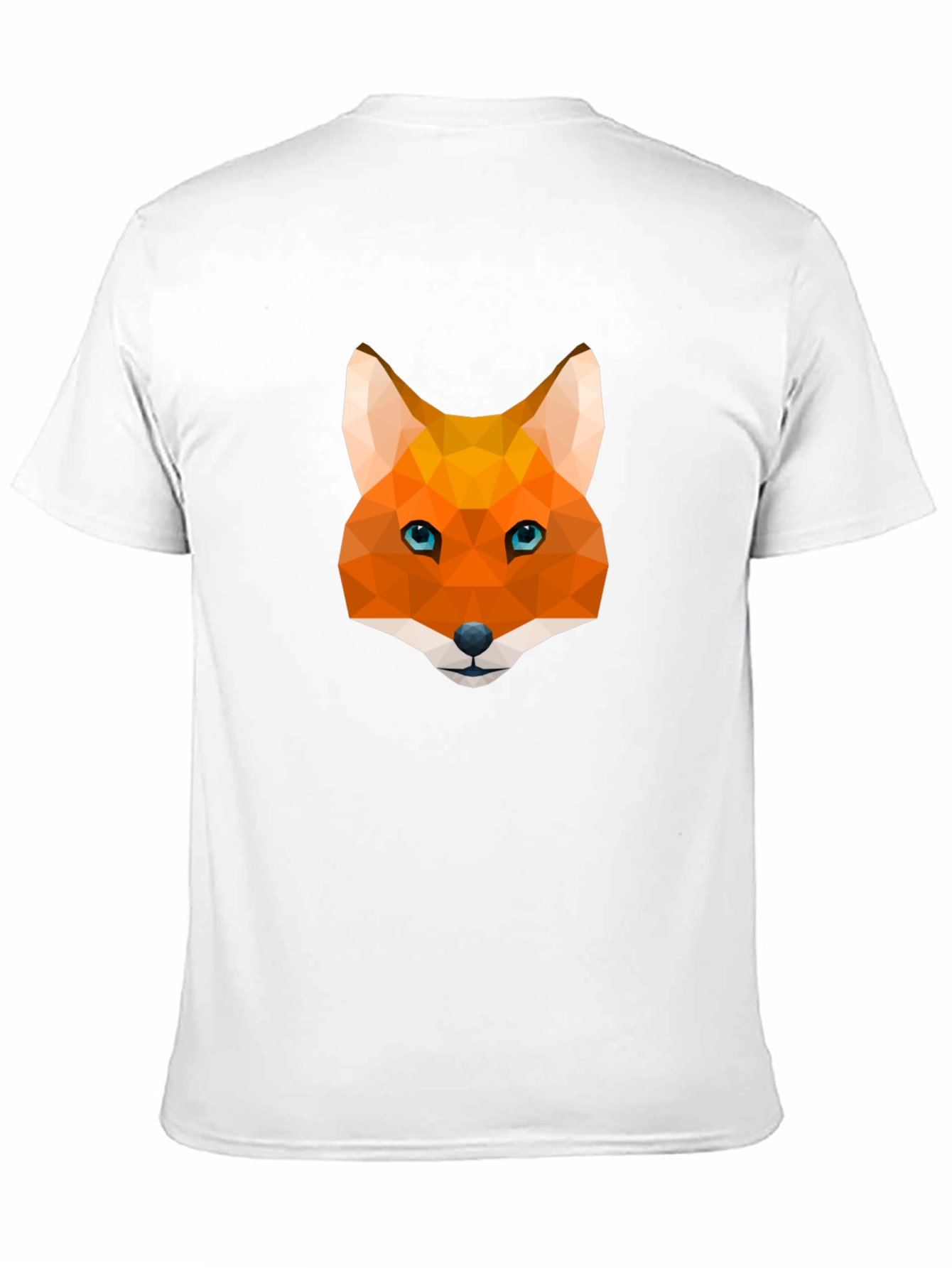 Black Geometric Fox Graphic Tee - Modern Men's T-Shirt view 11