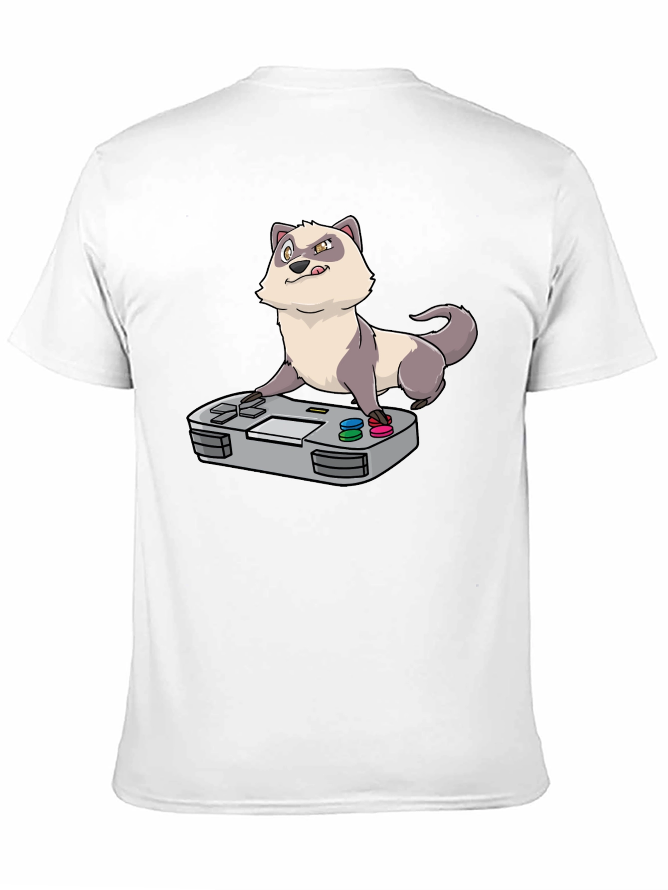 Black Funny Ferret Gamer Black T-Shirt view 11