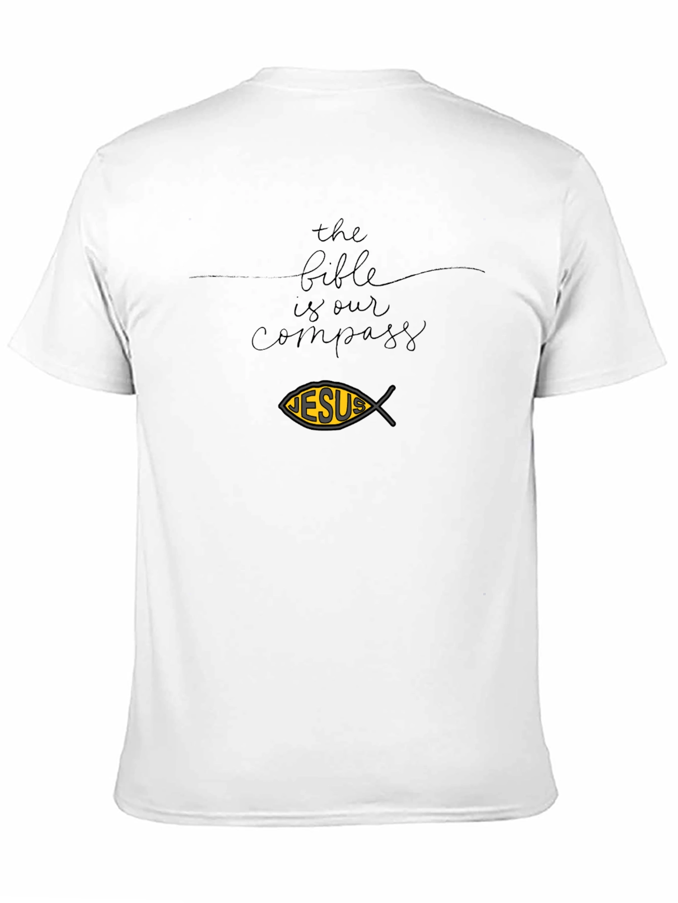Black Bible Compass Black Graphic Tee view 11