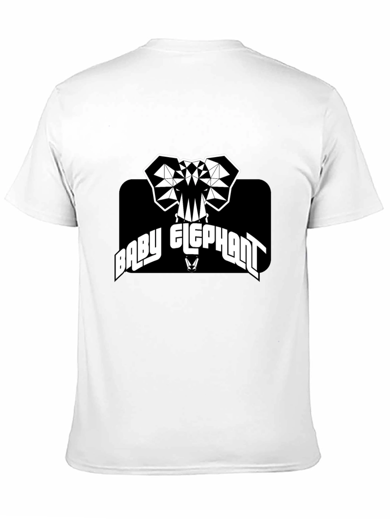 Black Baby Elephant Graphic Tee - Black Cotton T-Shirt view 11