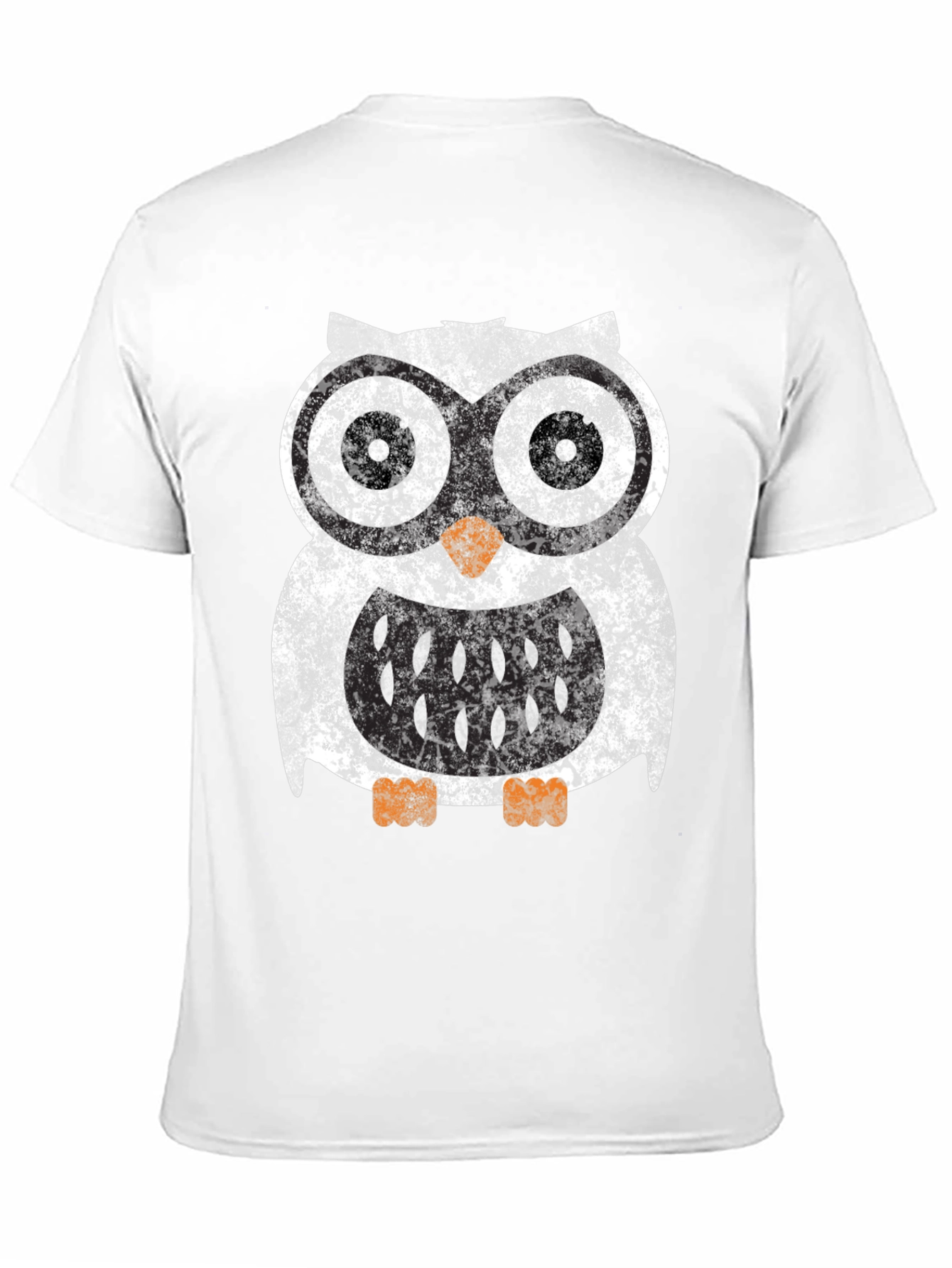 Black Cool Owl Graphic Tee - Black Cotton Blend Shirt view 11
