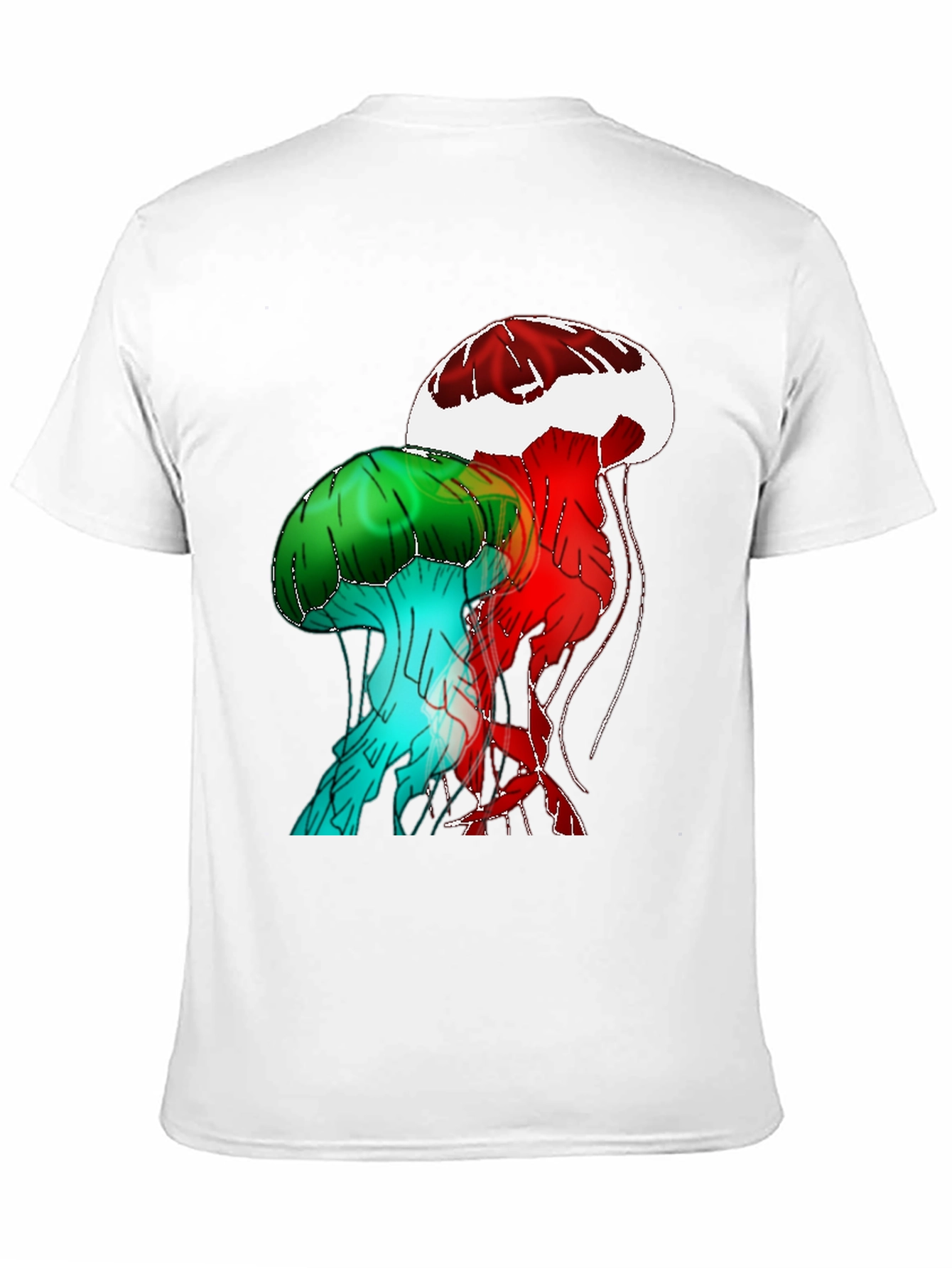 Black Jellyfish Graphic Black T-Shirt view 11