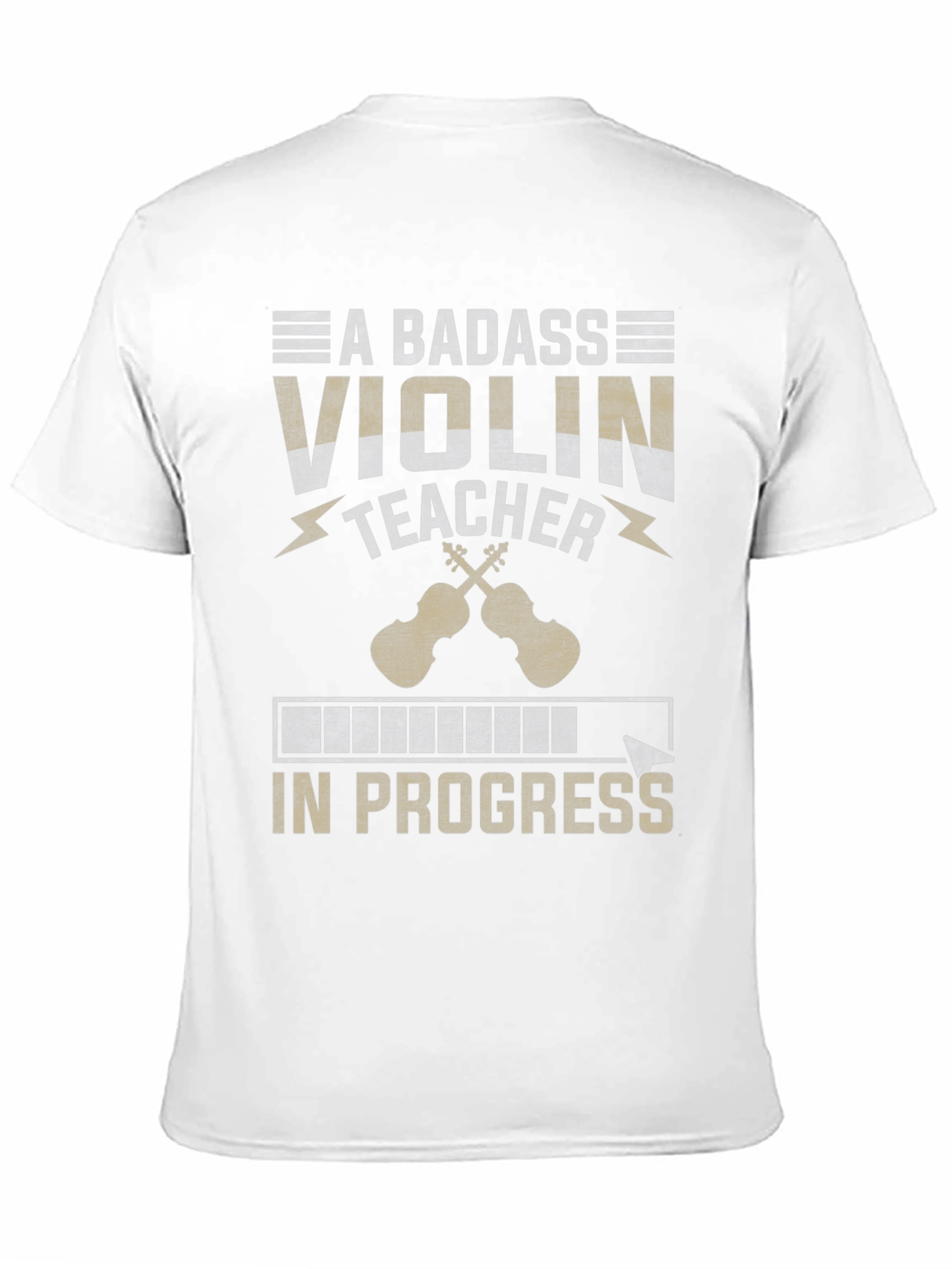 Black Badass Violin Teacher In Progress T-Shirt view 11