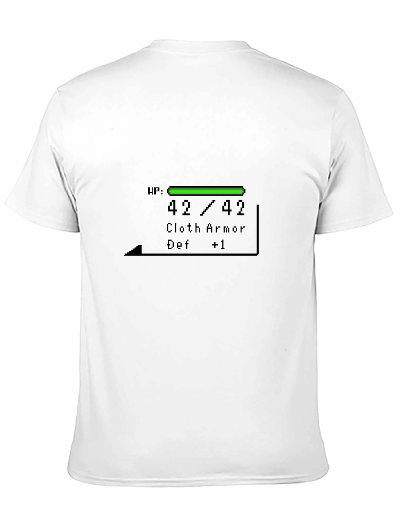 Black Gamer Style T-Shirt with RPG Health Bar Design view 11