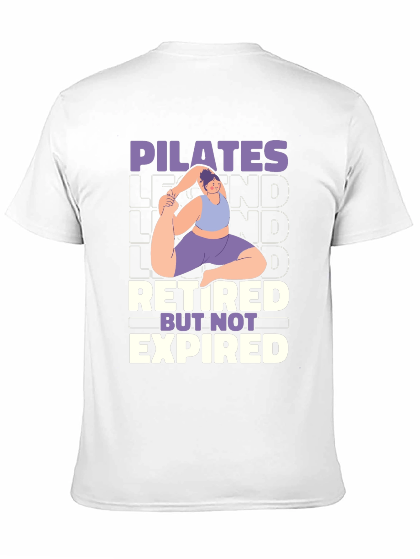 Black Pilates Legend Retired But Not Expired Graphic T-Shirt view 11