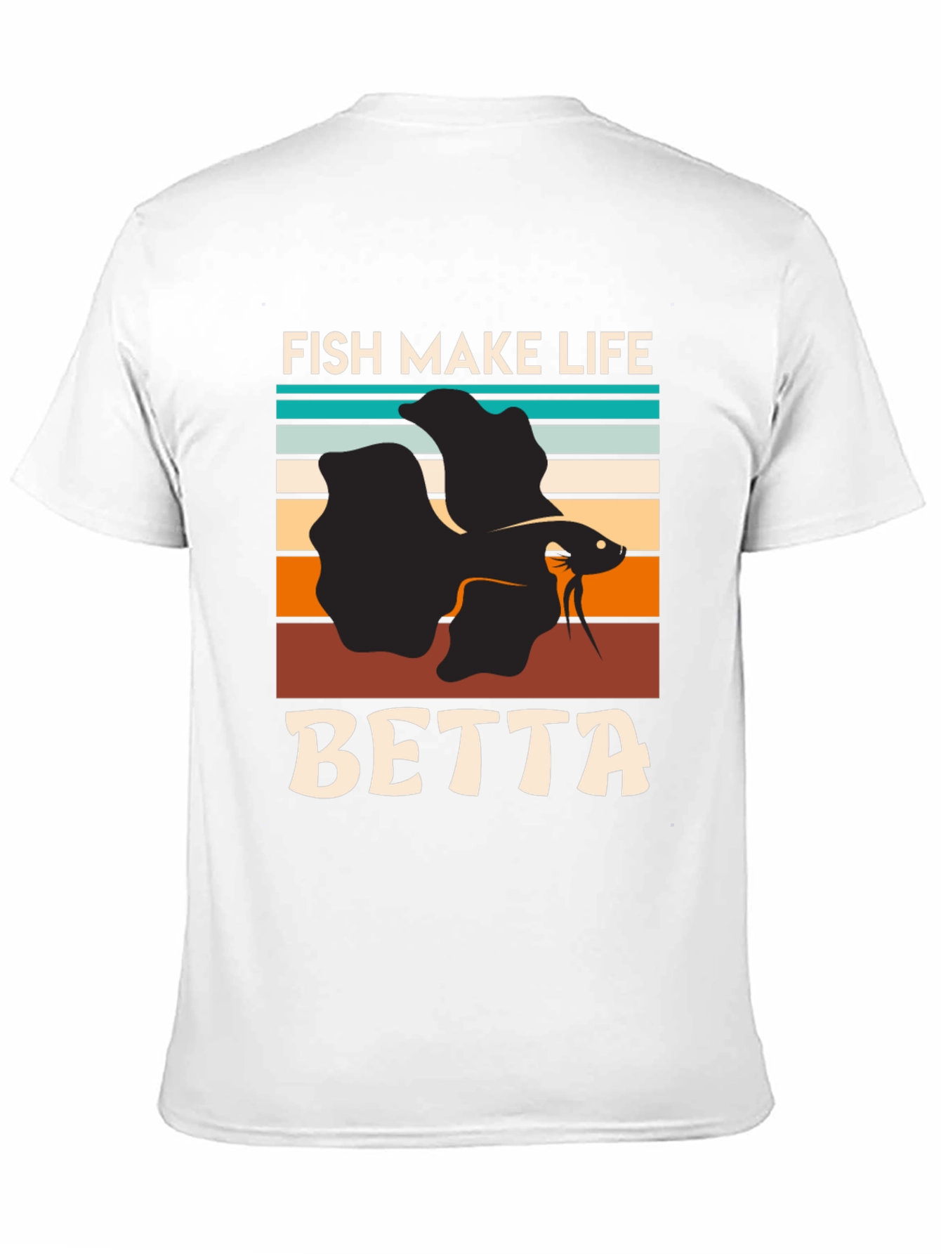 Black Fish Make Life Betta T-Shirt view 11
