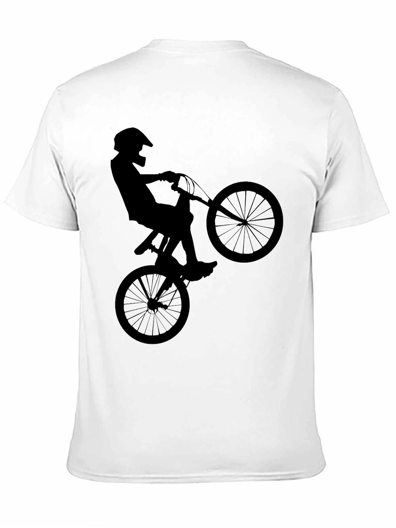 BMX Rider Silhouette Graphic Tee - Black - 11