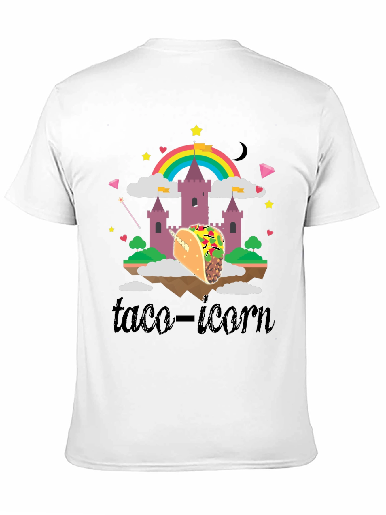 Black Taco-icorn Black Graphic T-Shirt view 11